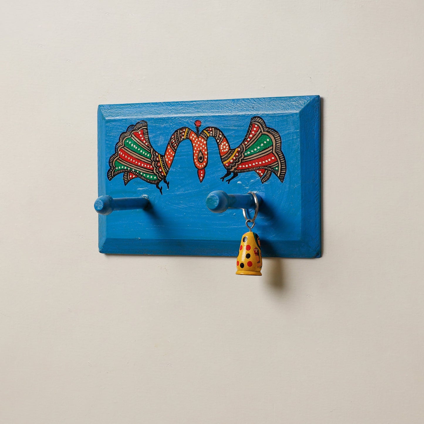 Madhubani Handpainted Wooden Wall Hanger