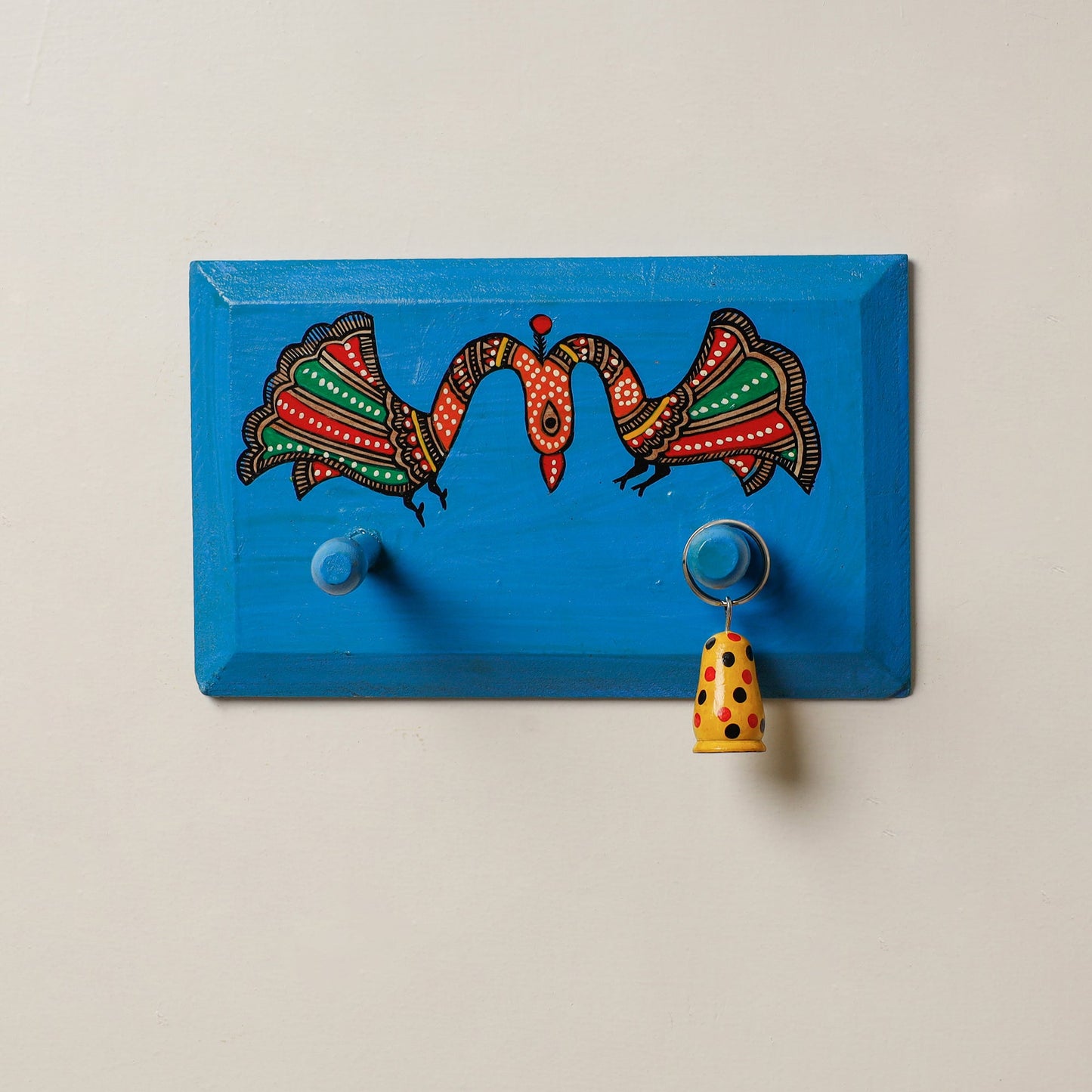 Madhubani Handpainted Wooden Wall Hanger
