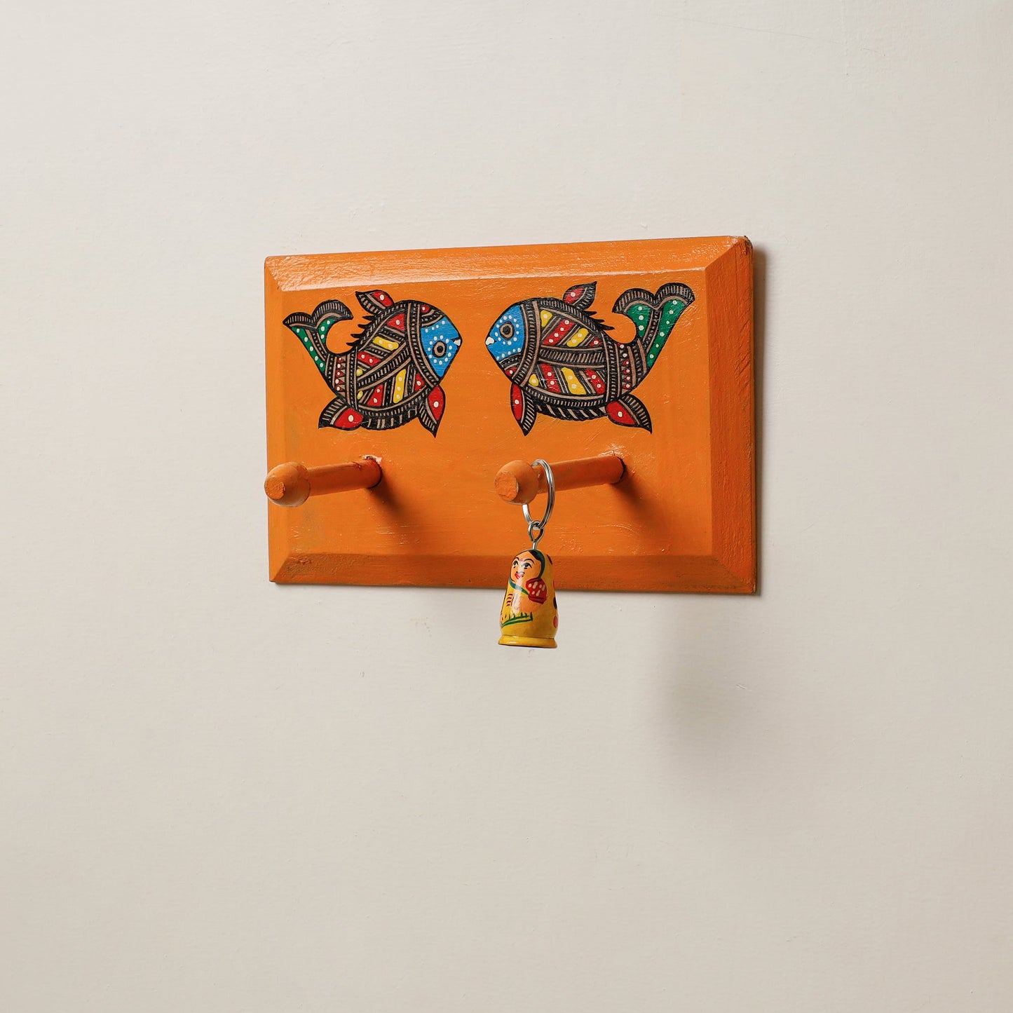 Madhubani Handpainted Wooden Wall Hanger