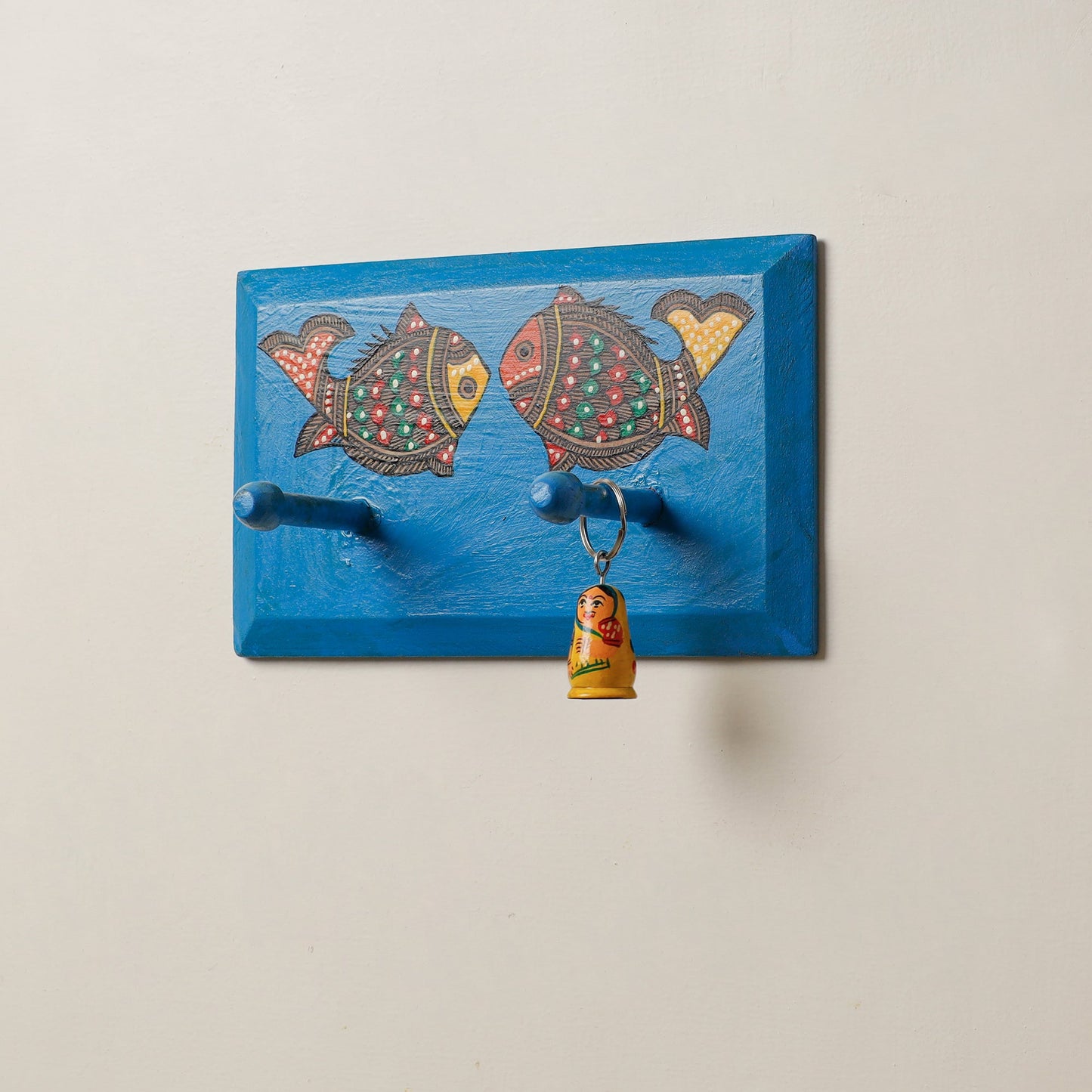 Madhubani Handpainted Wooden Wall Hanger