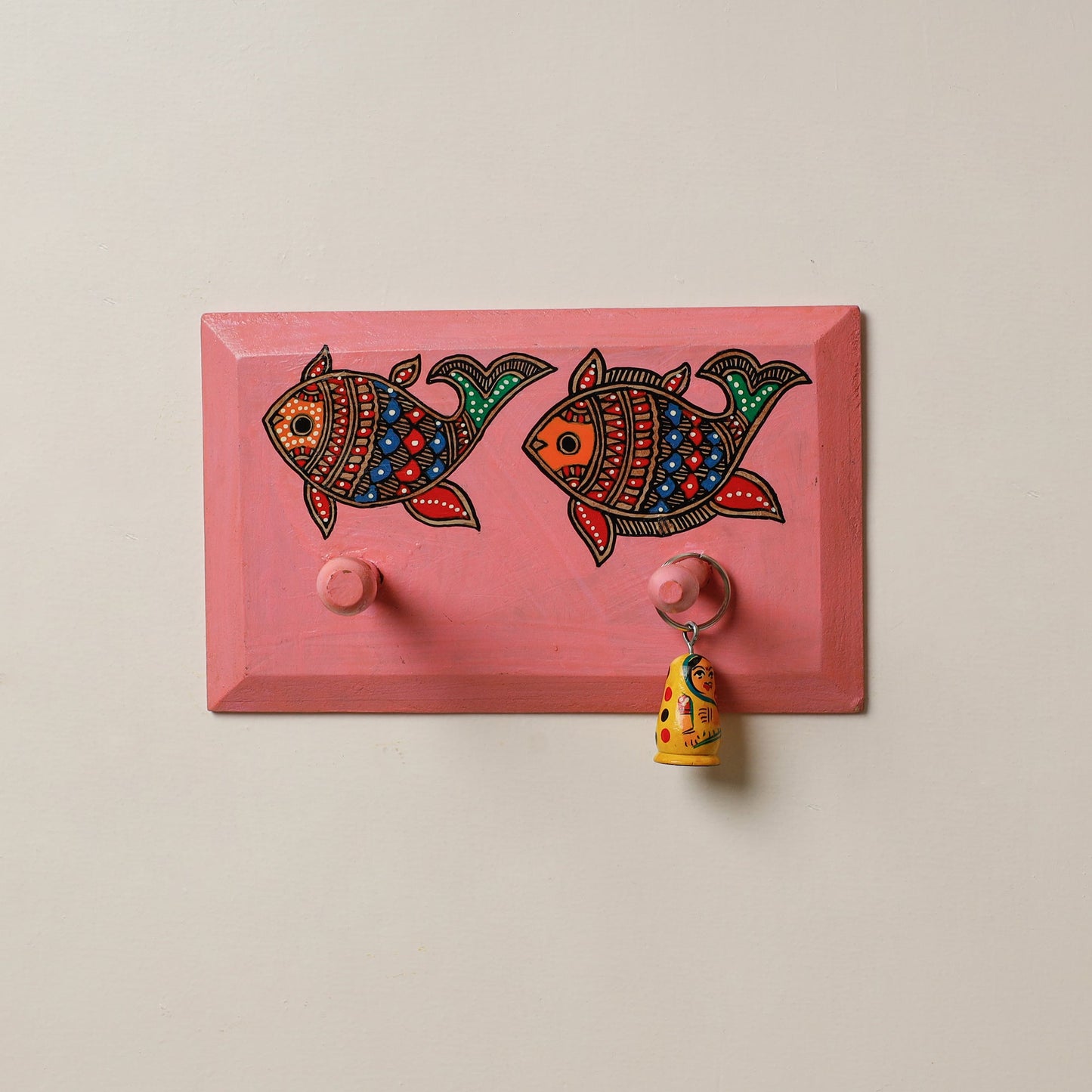 Madhubani Handpainted Wooden Wall Hanger