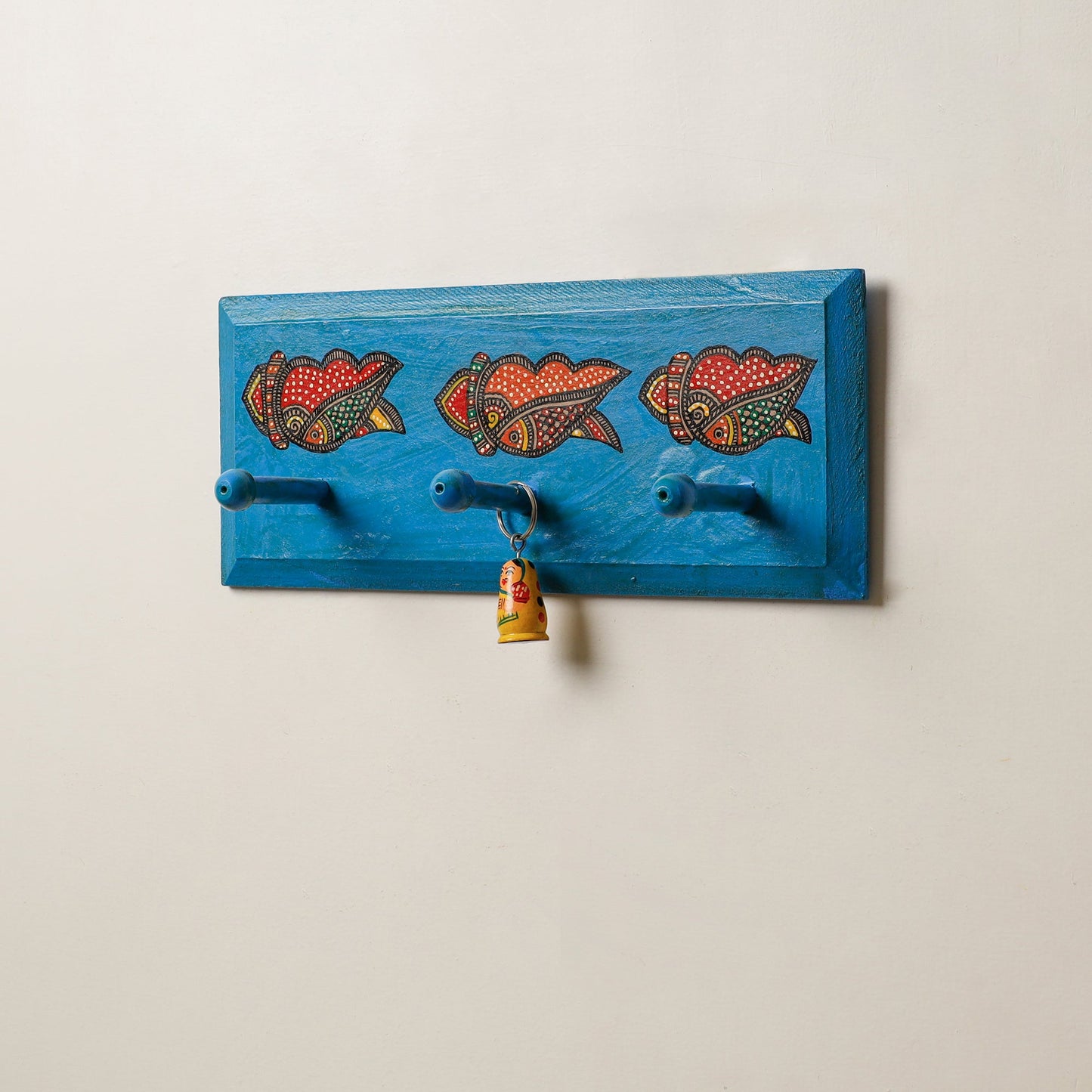 Madhubani Handpainted Wooden Wall Hanger
