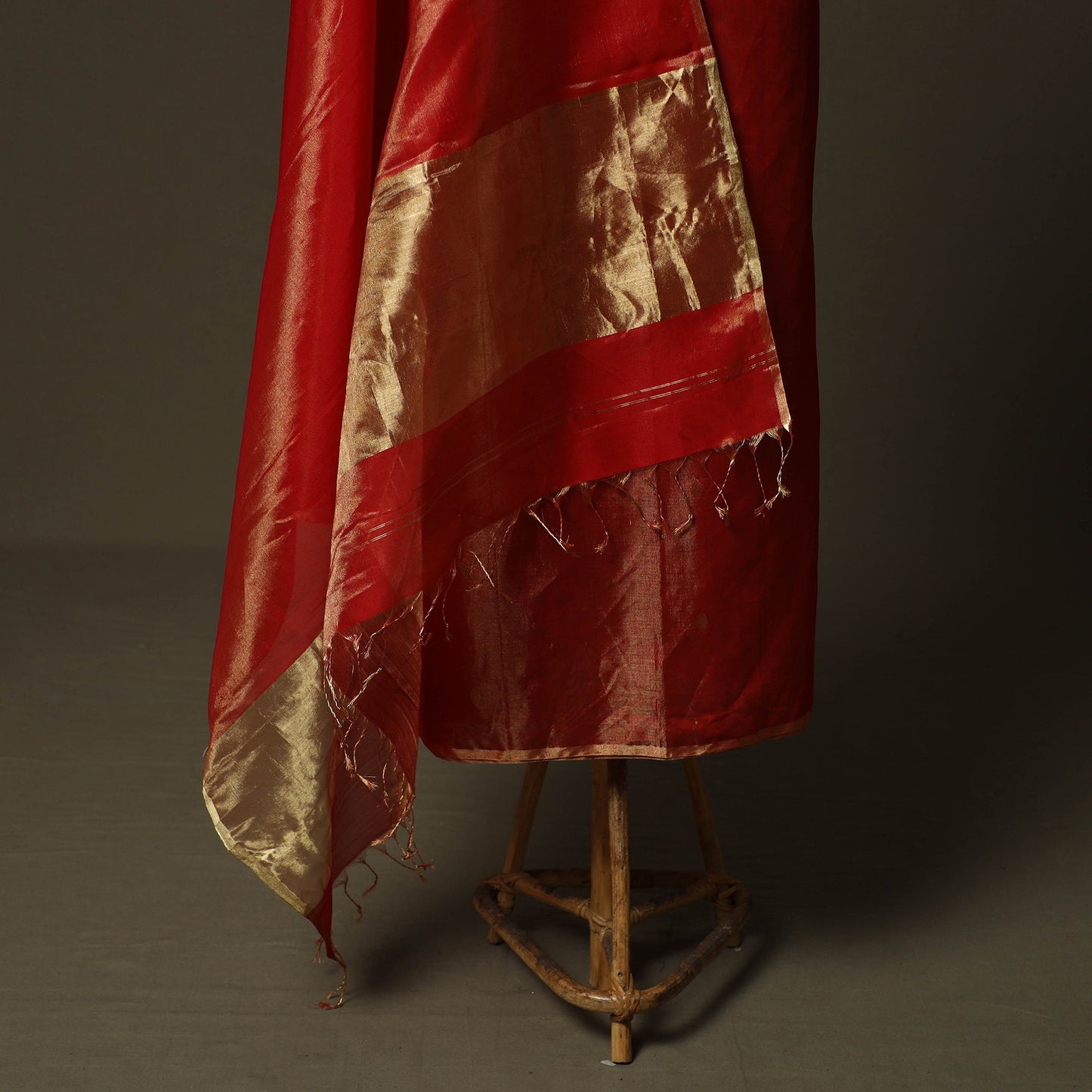 Maheshwari silk full tissue zari handloom 2pc unstitched