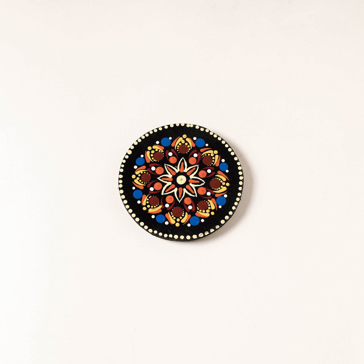 Mandala Art Handpainted Wooden Magnet Online at iTokri.com