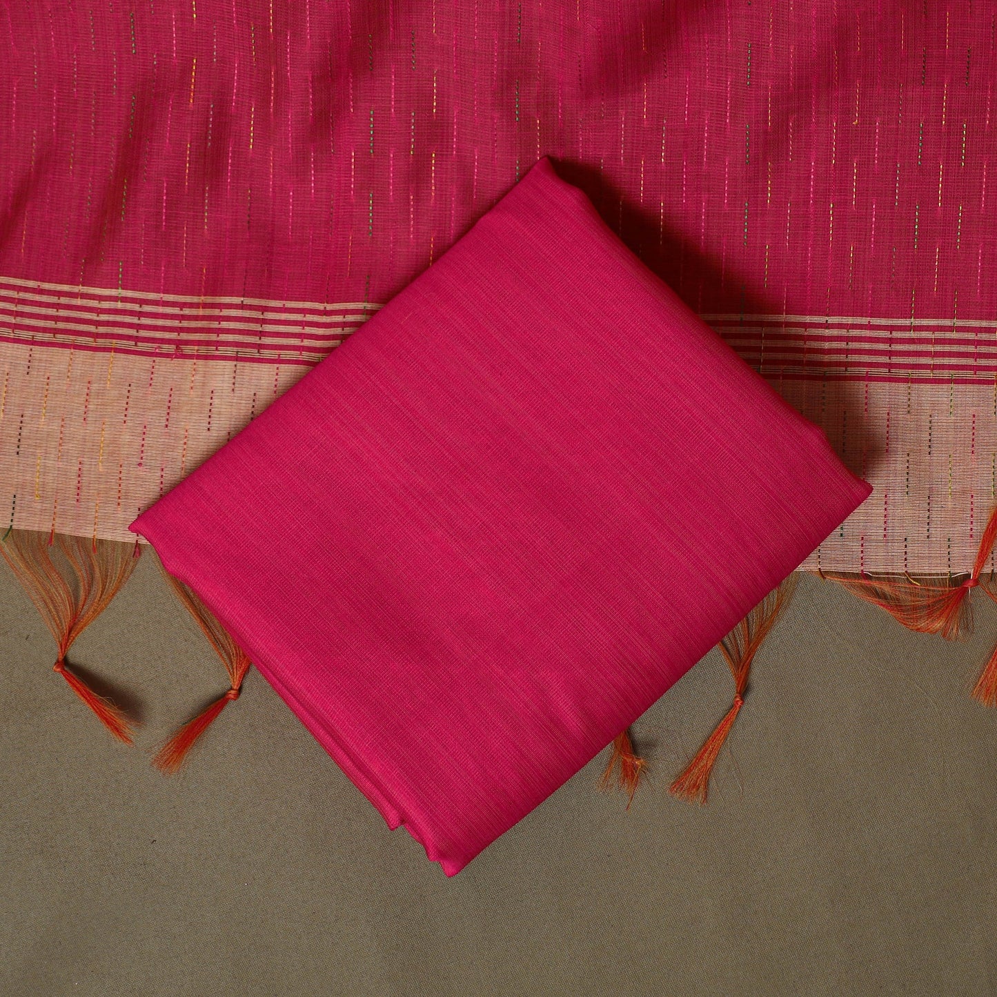 Mangalagiri silk cotton 3pc unstitched dress material