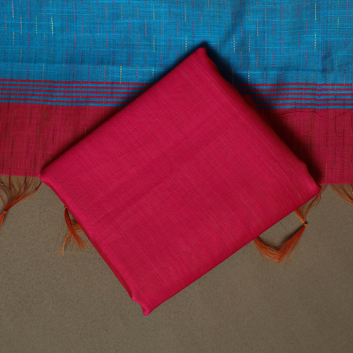 Mangalagiri silk cotton 3pc unstitched dress material