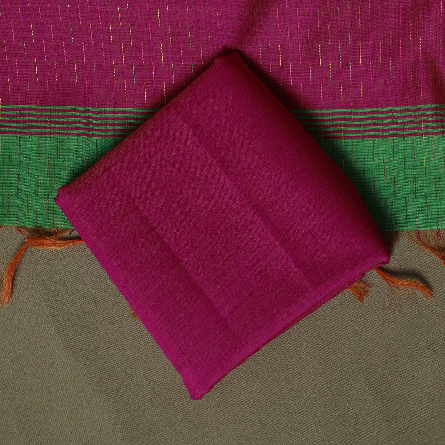 Mangalagiri silk cotton 3pc unstitched dress material