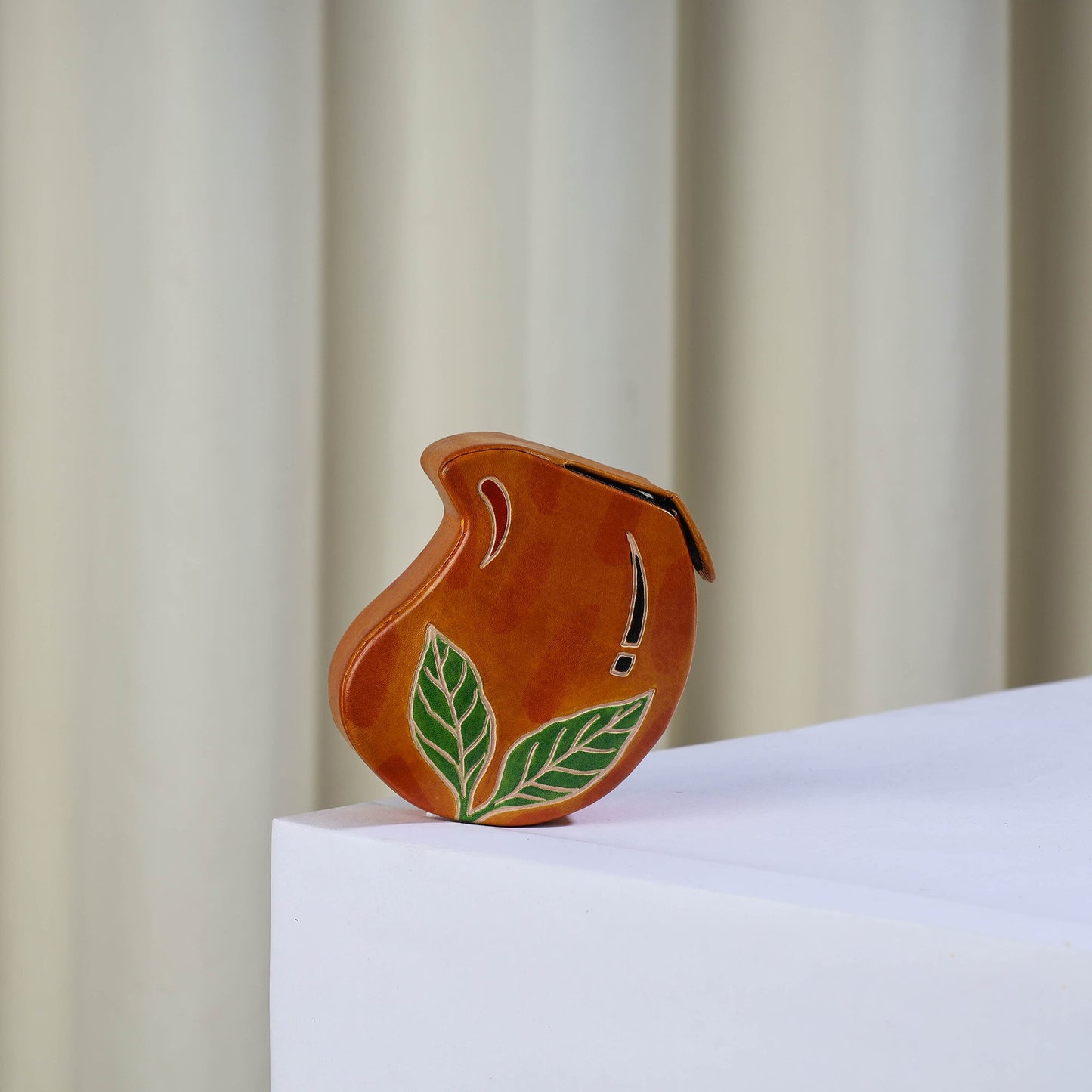 Mango Handcrafted Leather Money Bank