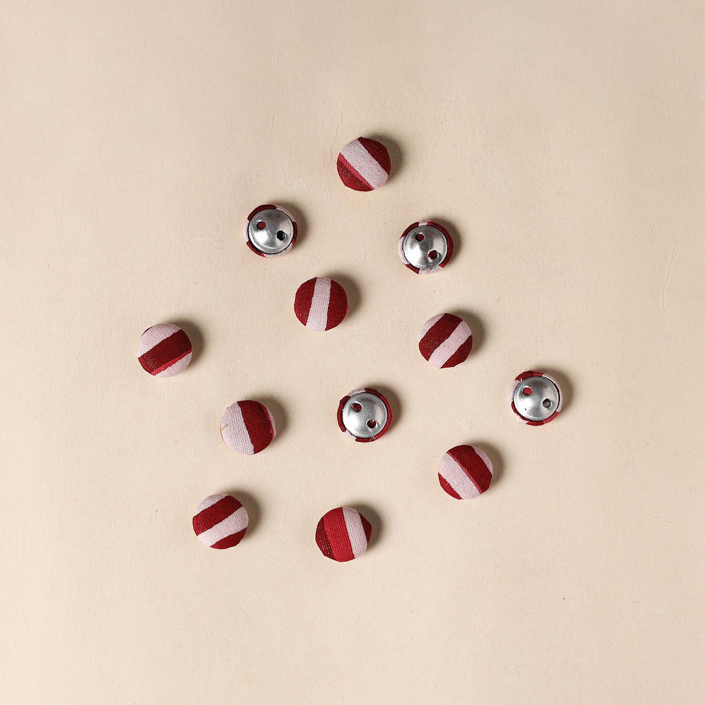 Maroon Handmade Fabric Button Small at iTokri