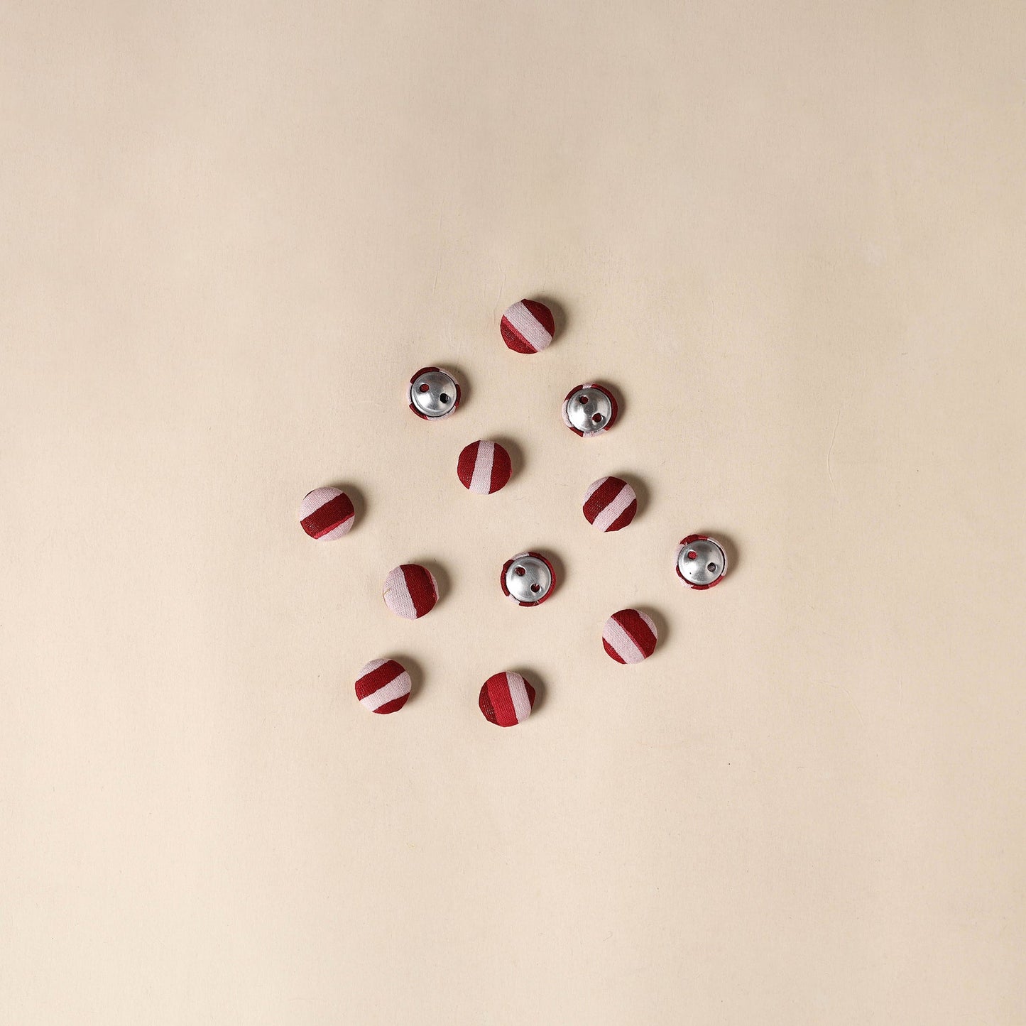 Maroon Handmade Fabric Button Small at iTokri