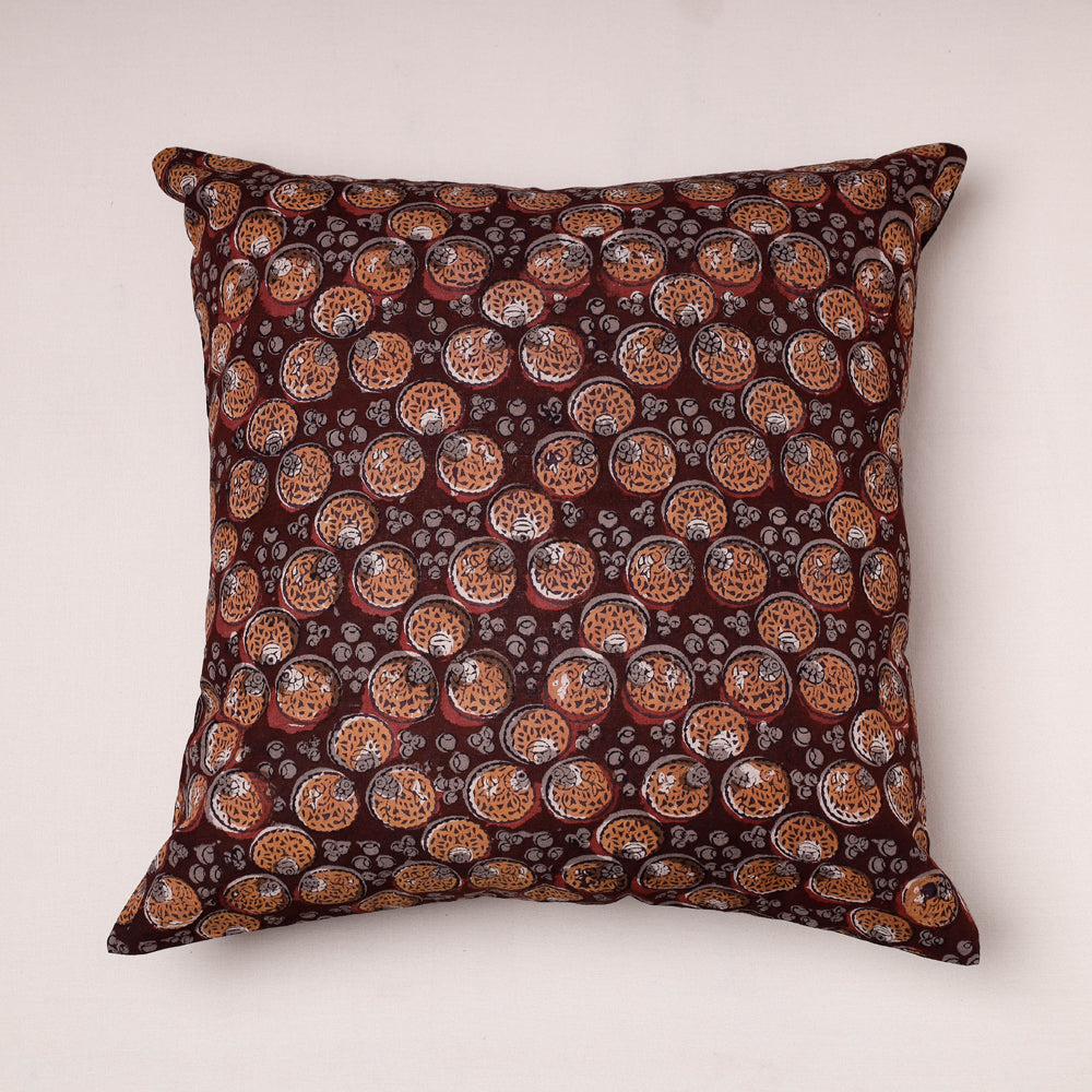 Bagru Hand Block Printed Pure Cotton Cushion Cover (16 x 16 in)