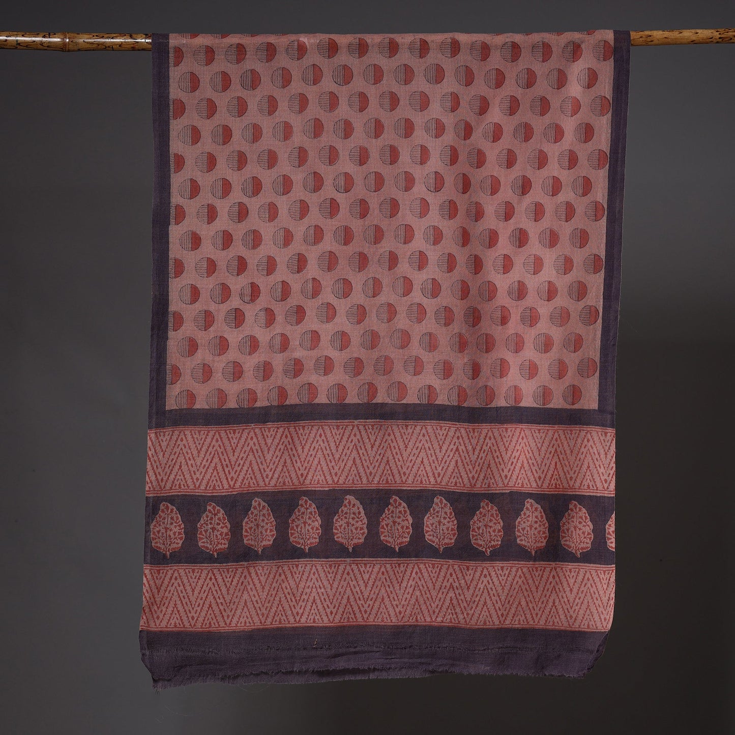 Buy Bagru Hand Block Printed Pure Wool Stole Online at iTokri.com