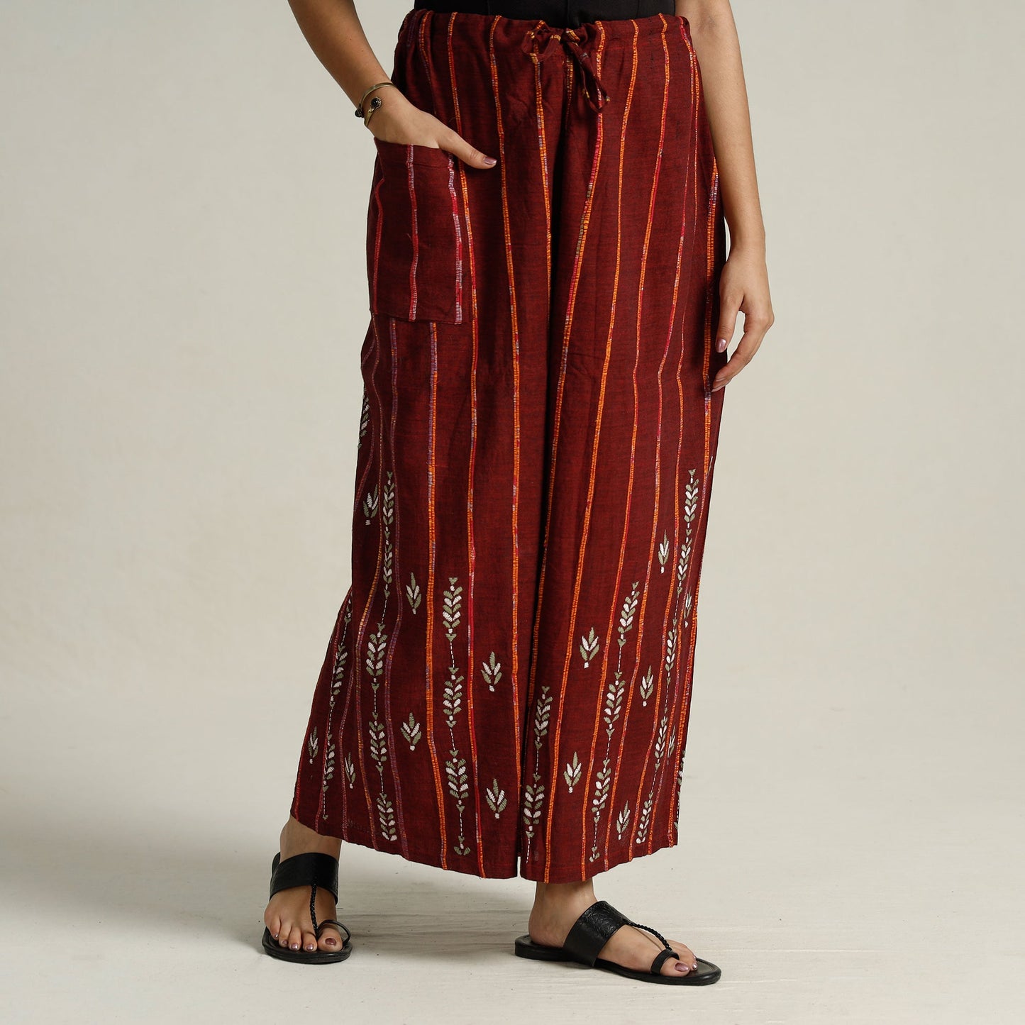 Kantha Embroidered Palazzo