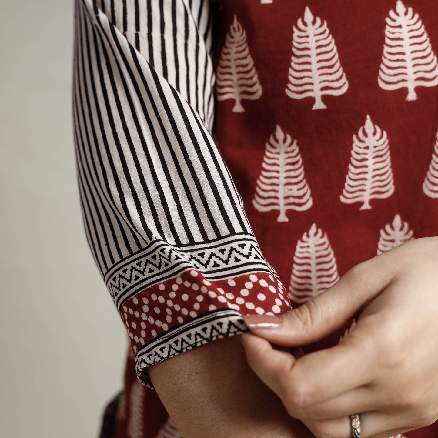 Block Print Cotton Straight Bagh Kurta For Women