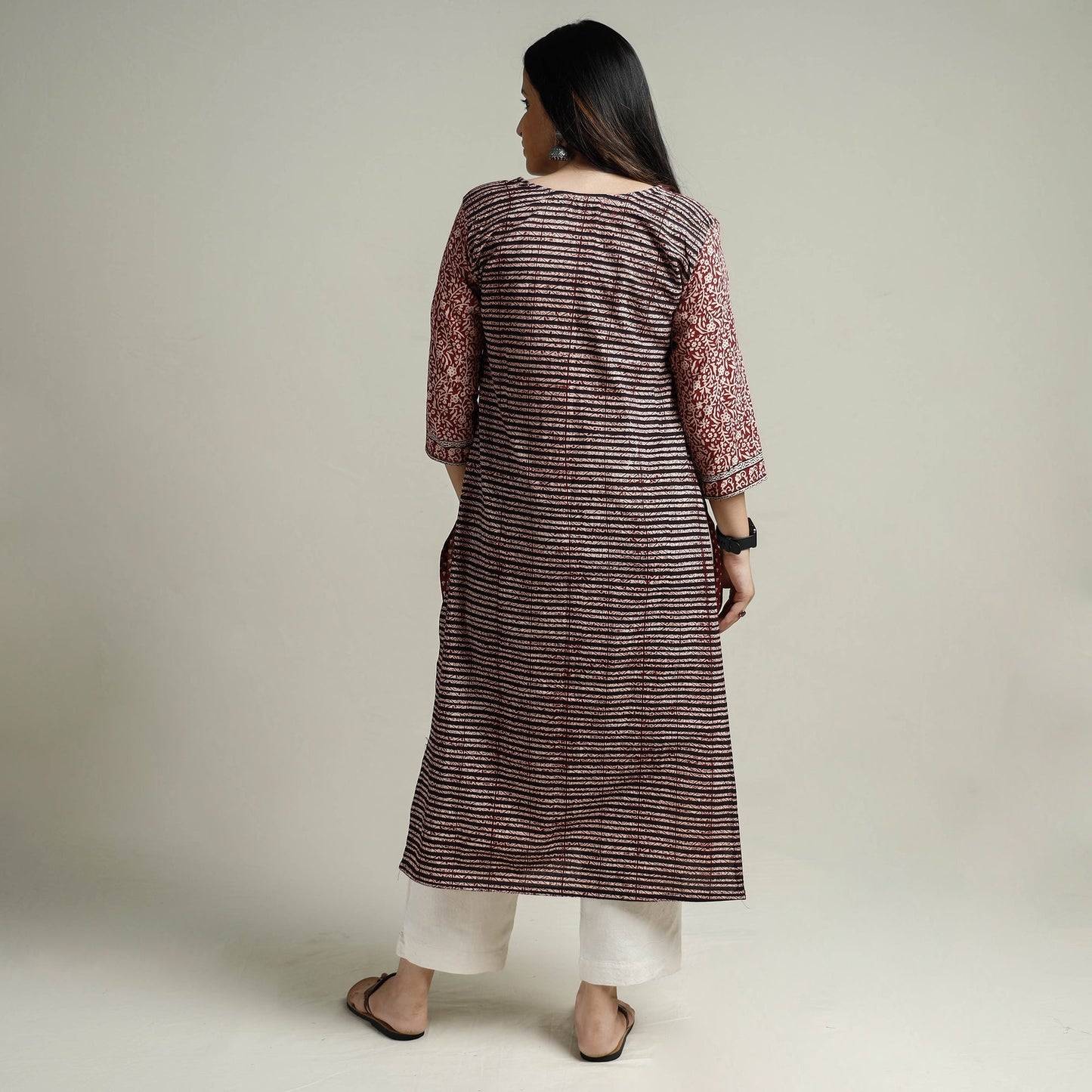 Block Print Cotton Straight Bagh Kurta For Women