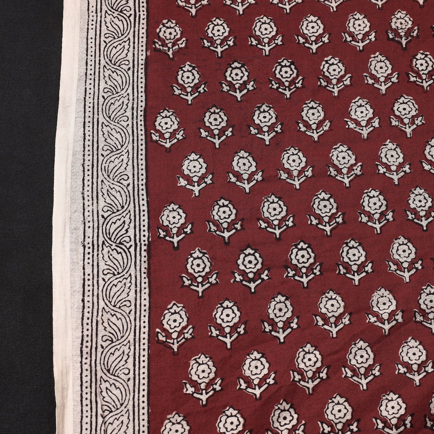 Chanderi Silk Handloom Bagh Block Print Fabric