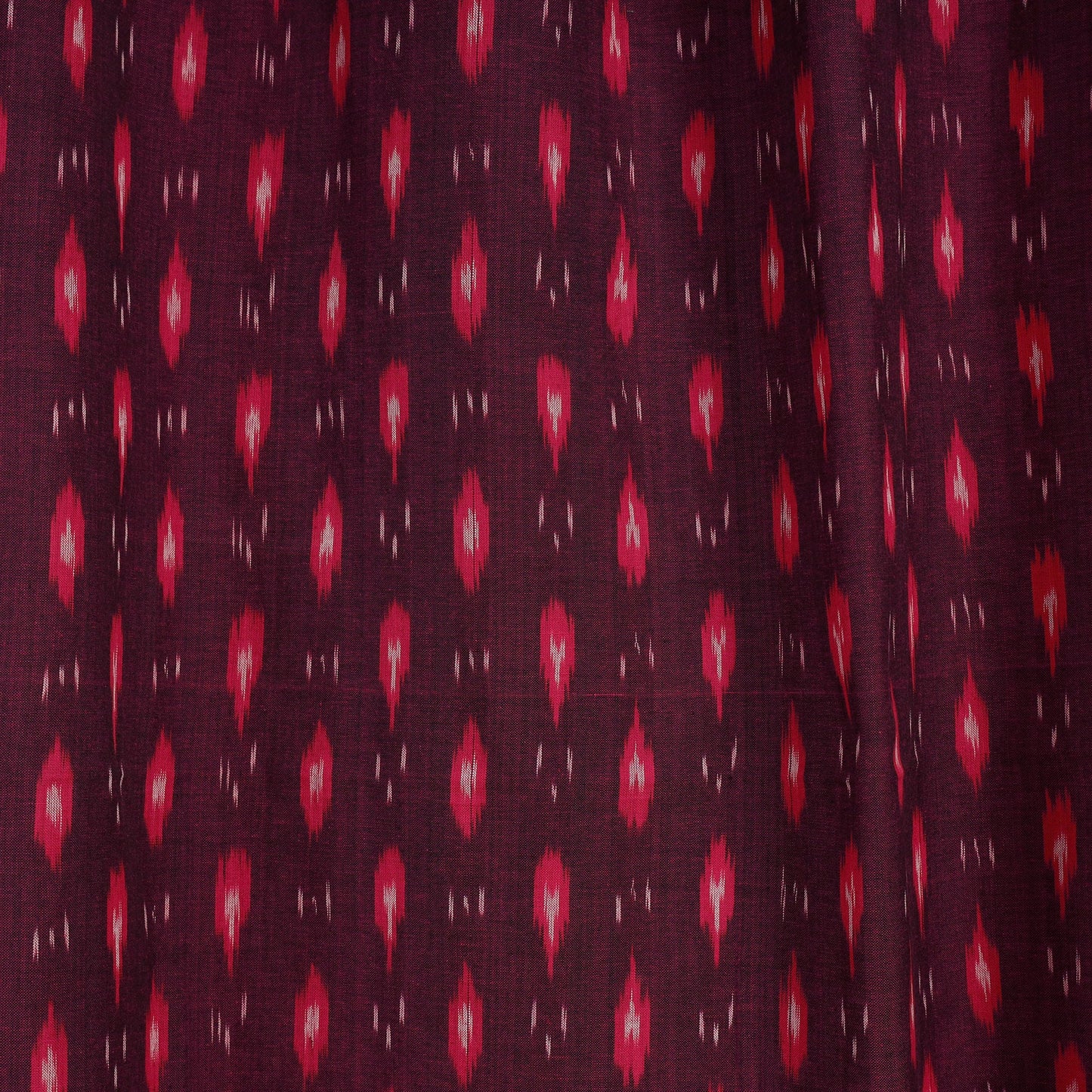 Maroon - cotton door pochampally ikat curtain (7 x 3 feet)