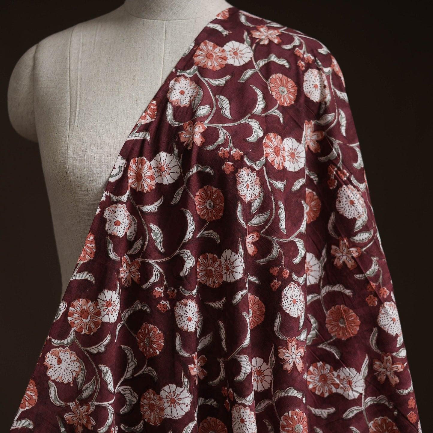 Cotton hand block sanganeri print fabric 22 - handcrafted