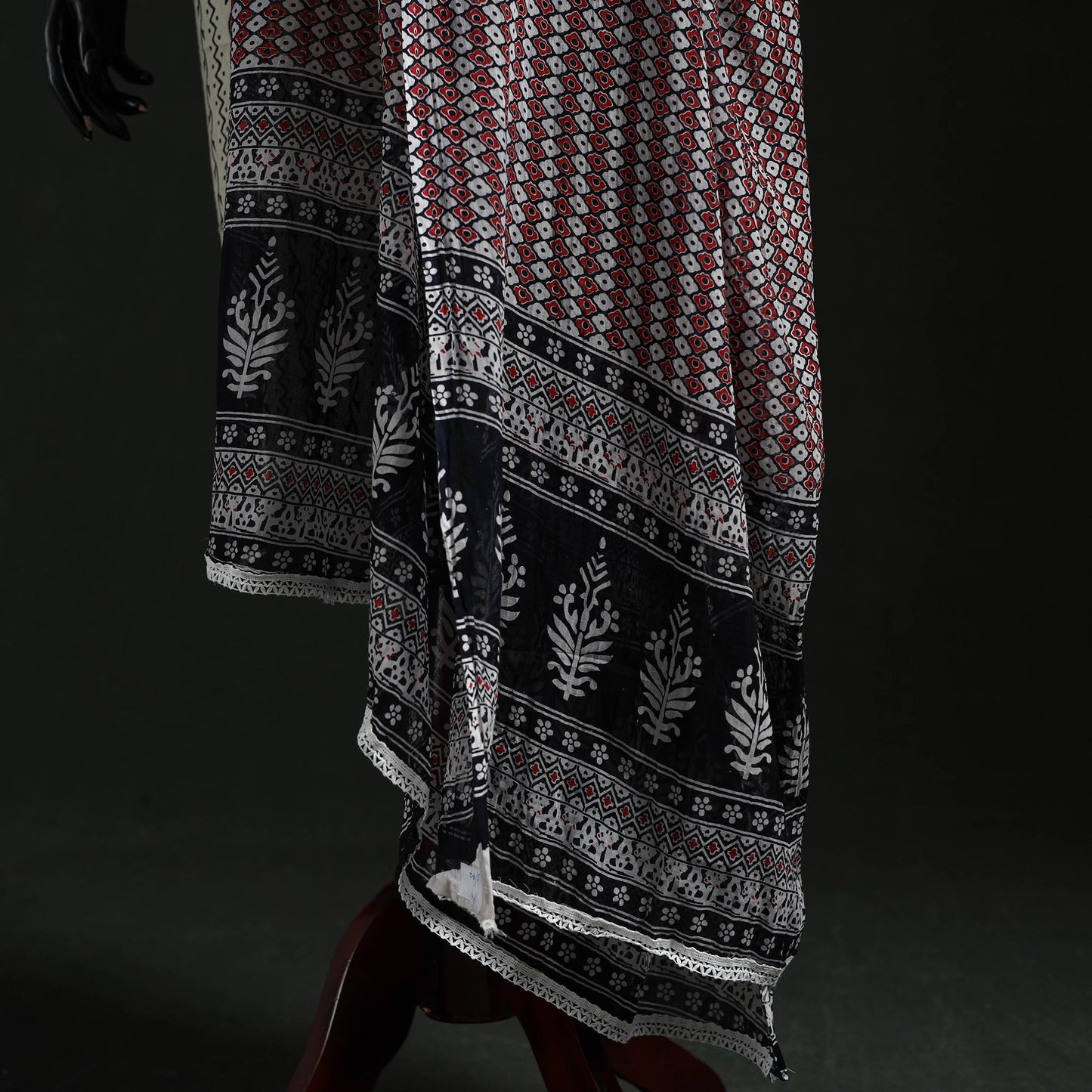 Cotton jaipur printed dupatta 47 - handcrafted