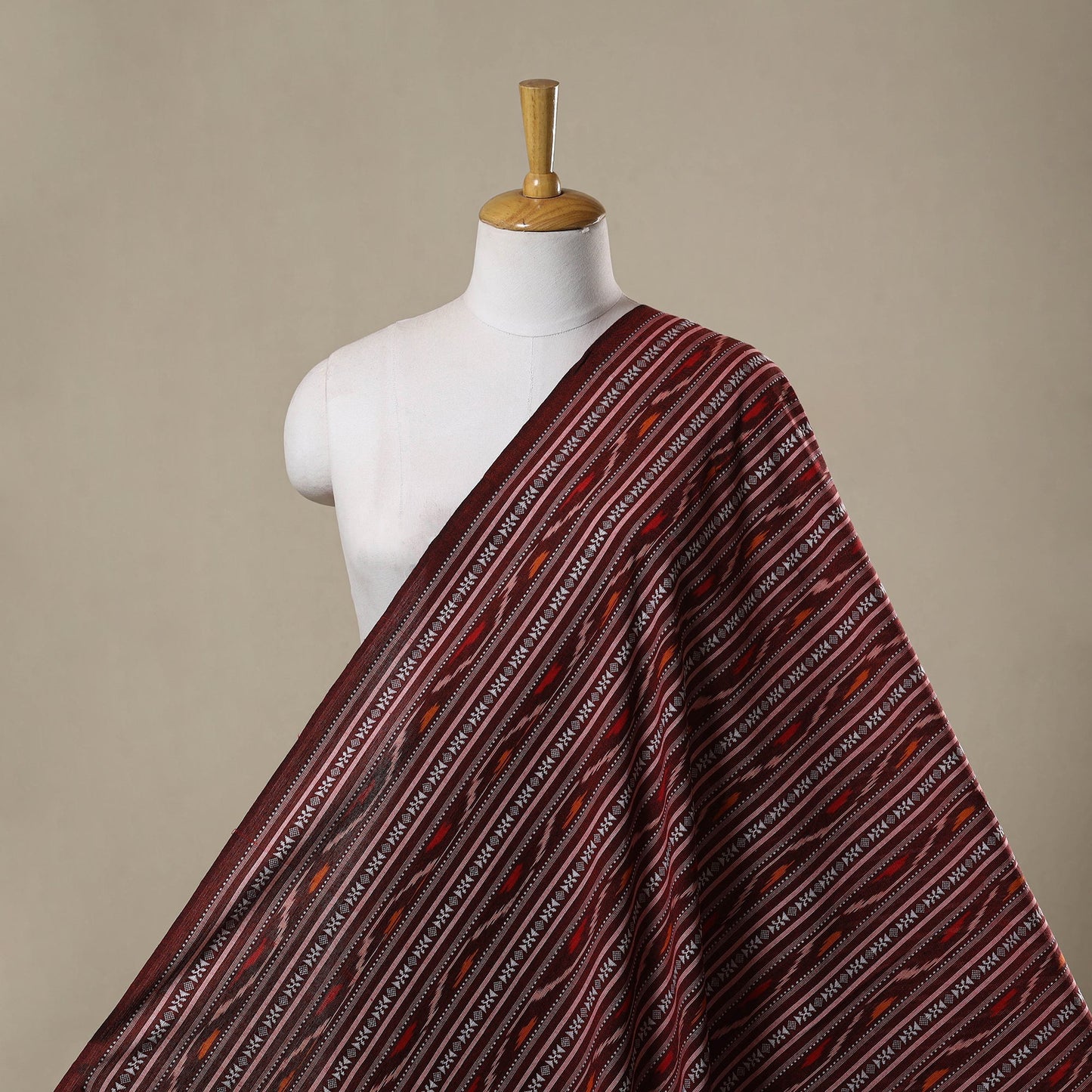 Cotton pochampally dabi ikat fabric 06 - handcrafted