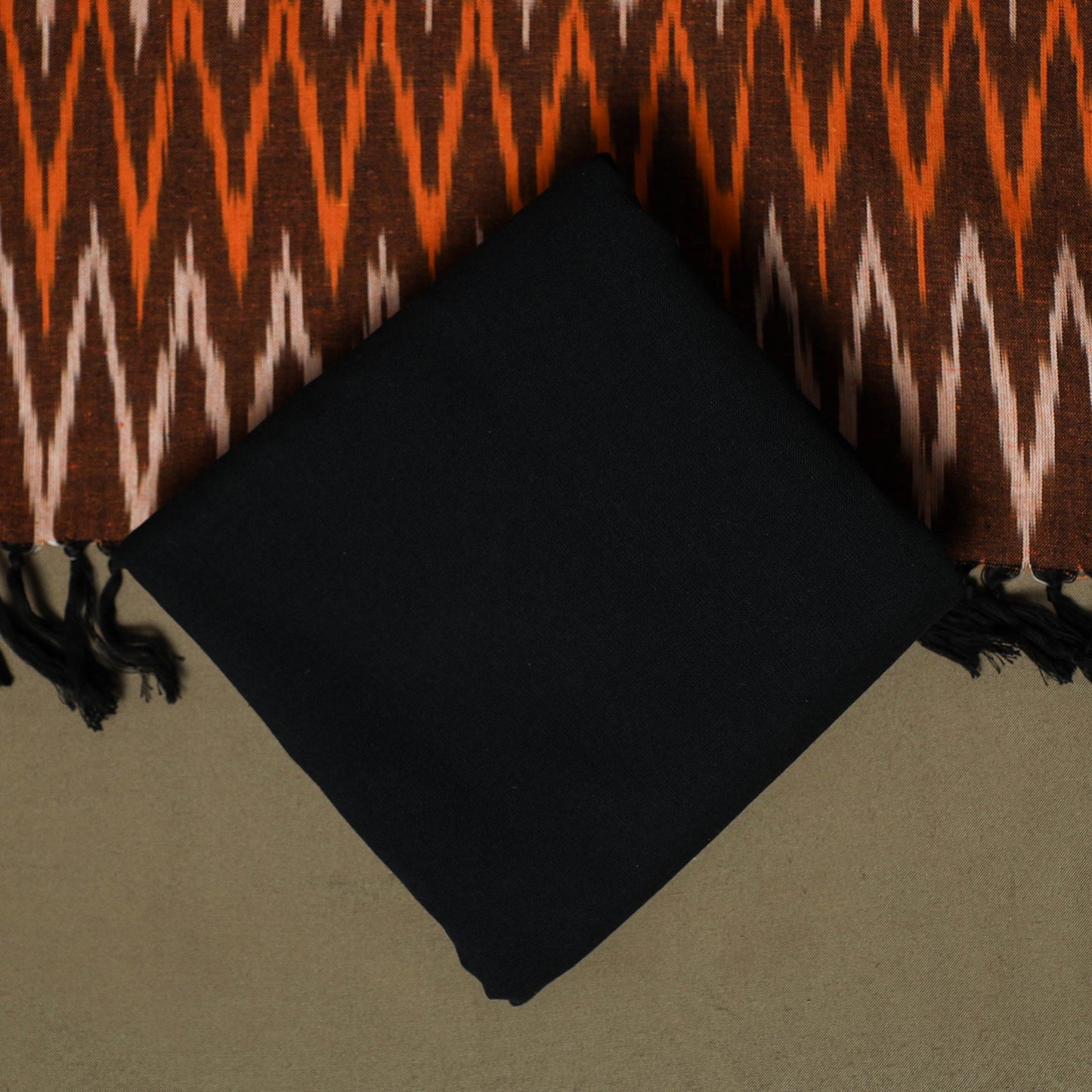 Handloom cotton pochampally ikat 3pc unstitched dress
