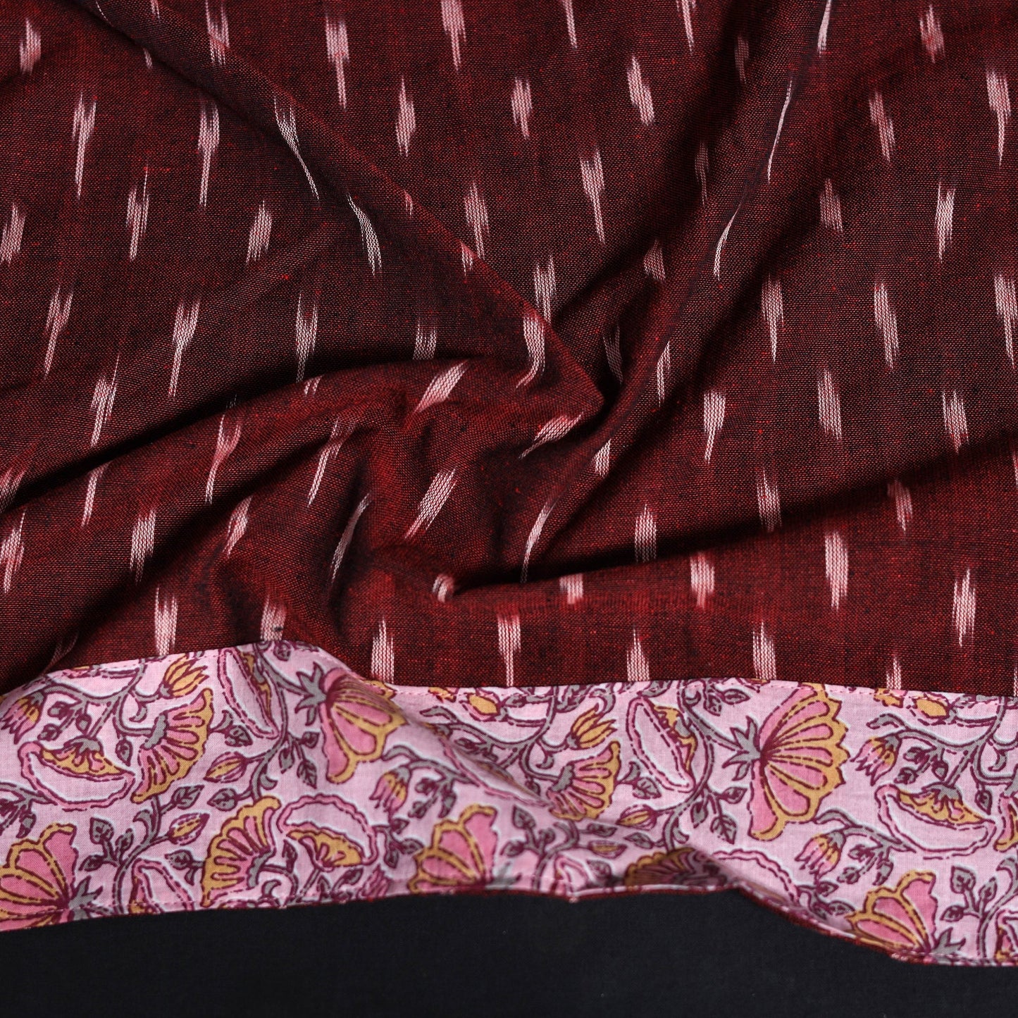 Cotton pochampally ikat blouse piece 24 - handcrafted