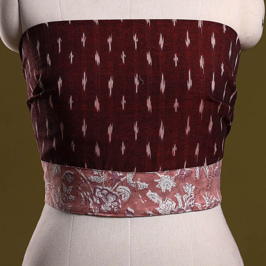 Cotton pochampally ikat blouse piece 28 - handcrafted