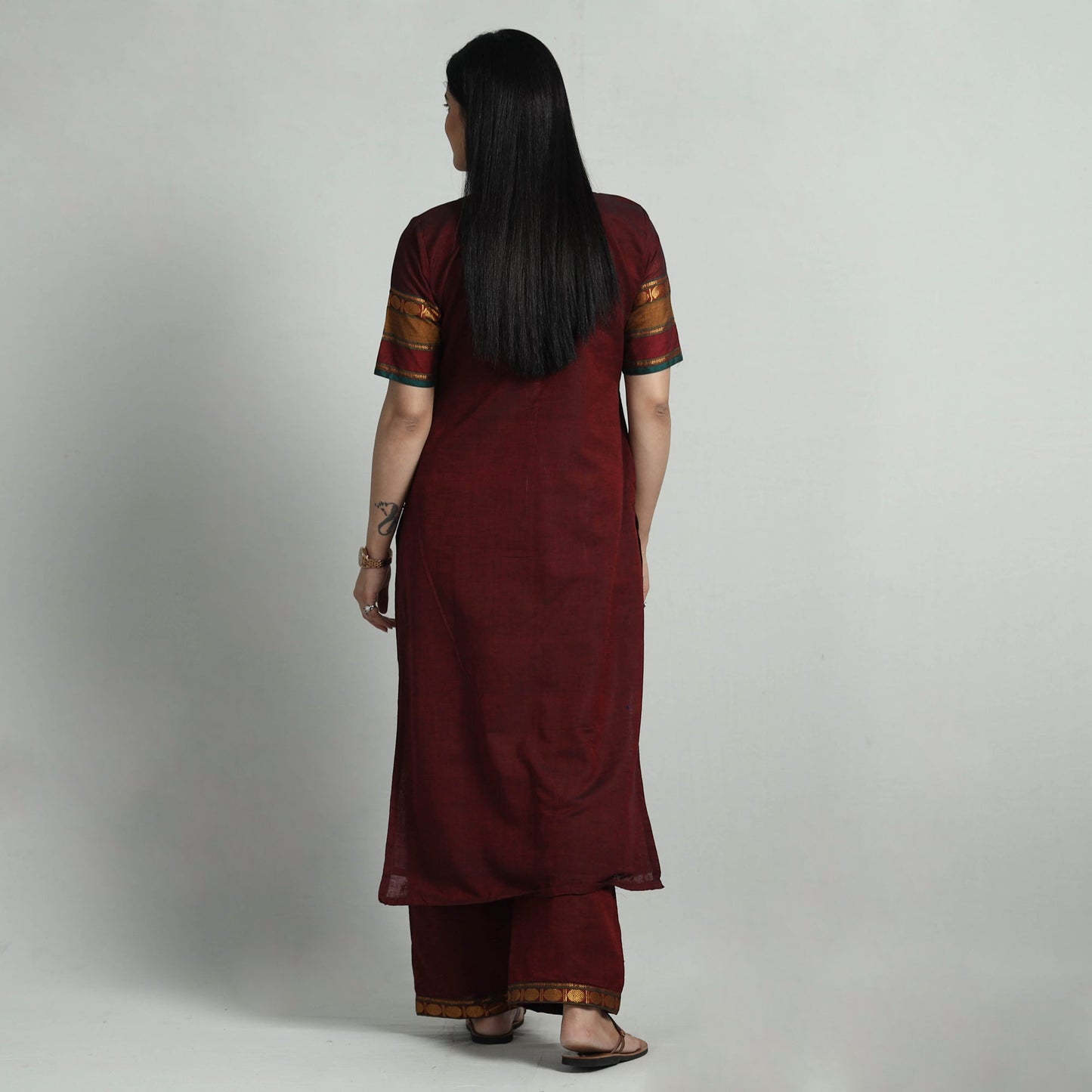 Buy Dharwad Cotton Kurta with Palazzo & Dupatta Set Online at iTokri.com