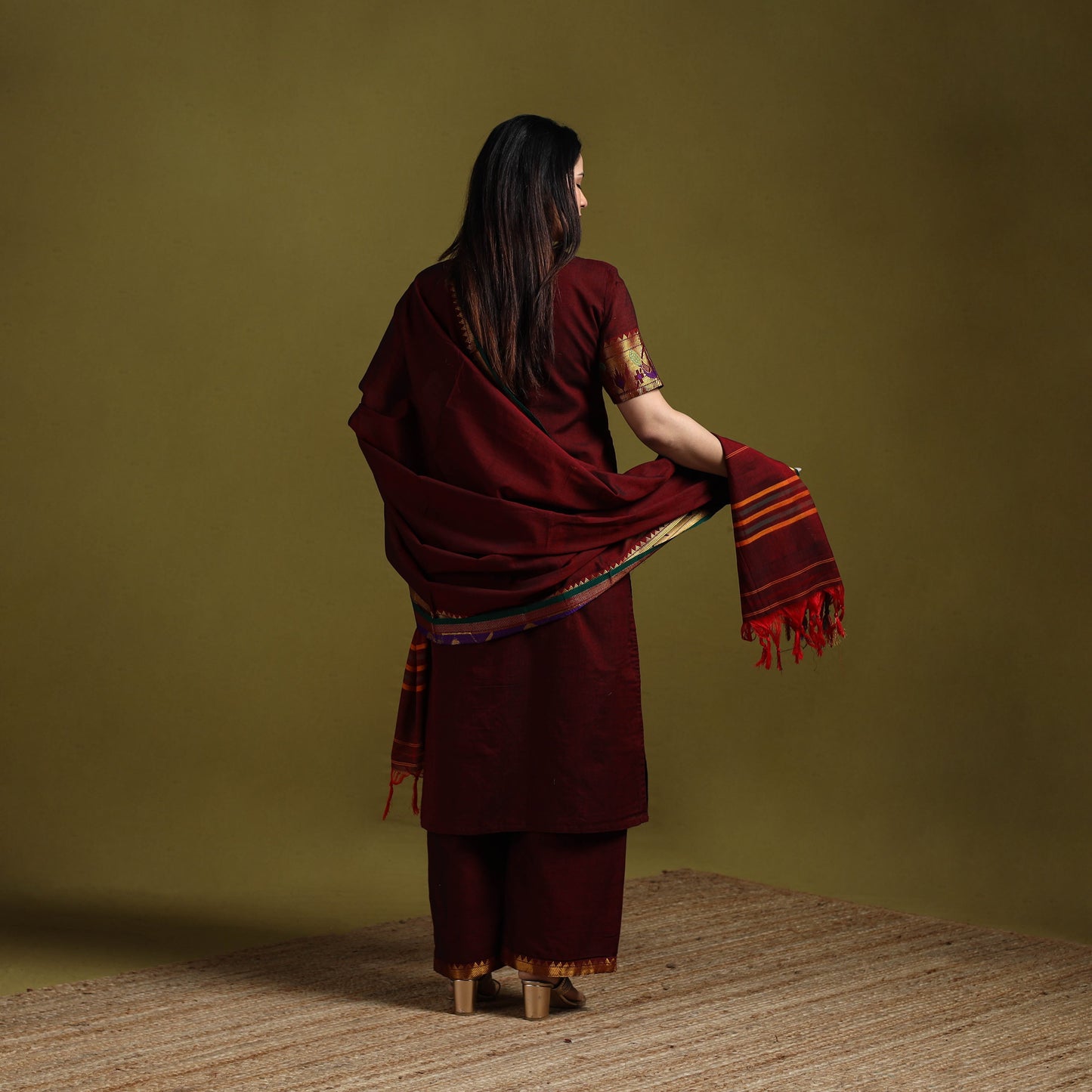Dharwad cotton suit set with dupatta for women 01