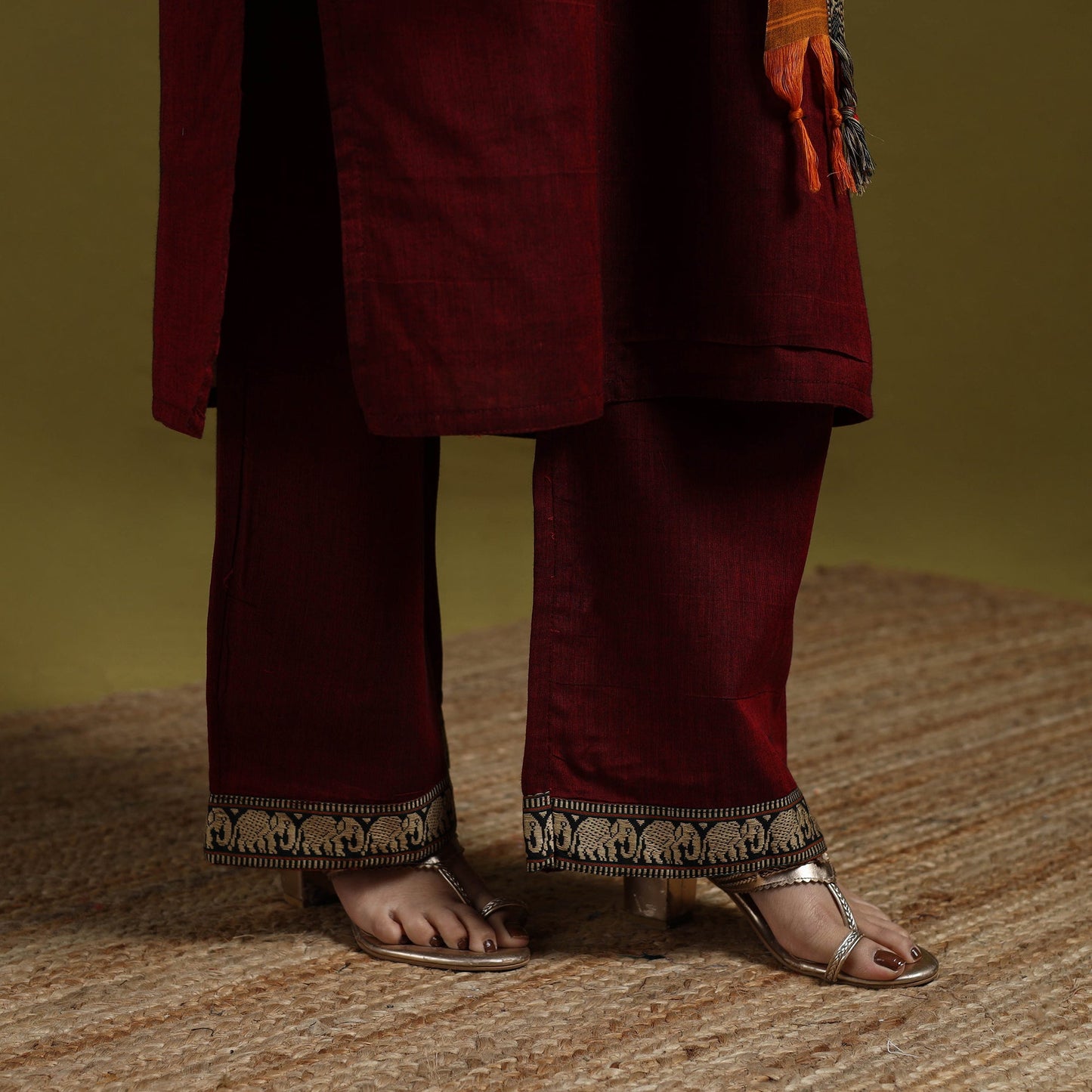 Dharwad cotton suit set with dupatta for women 14