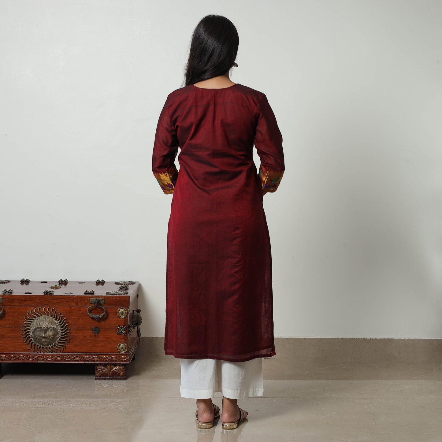 Dharwad Mercerised Cotton Kurta | Straight & Elegant for Women