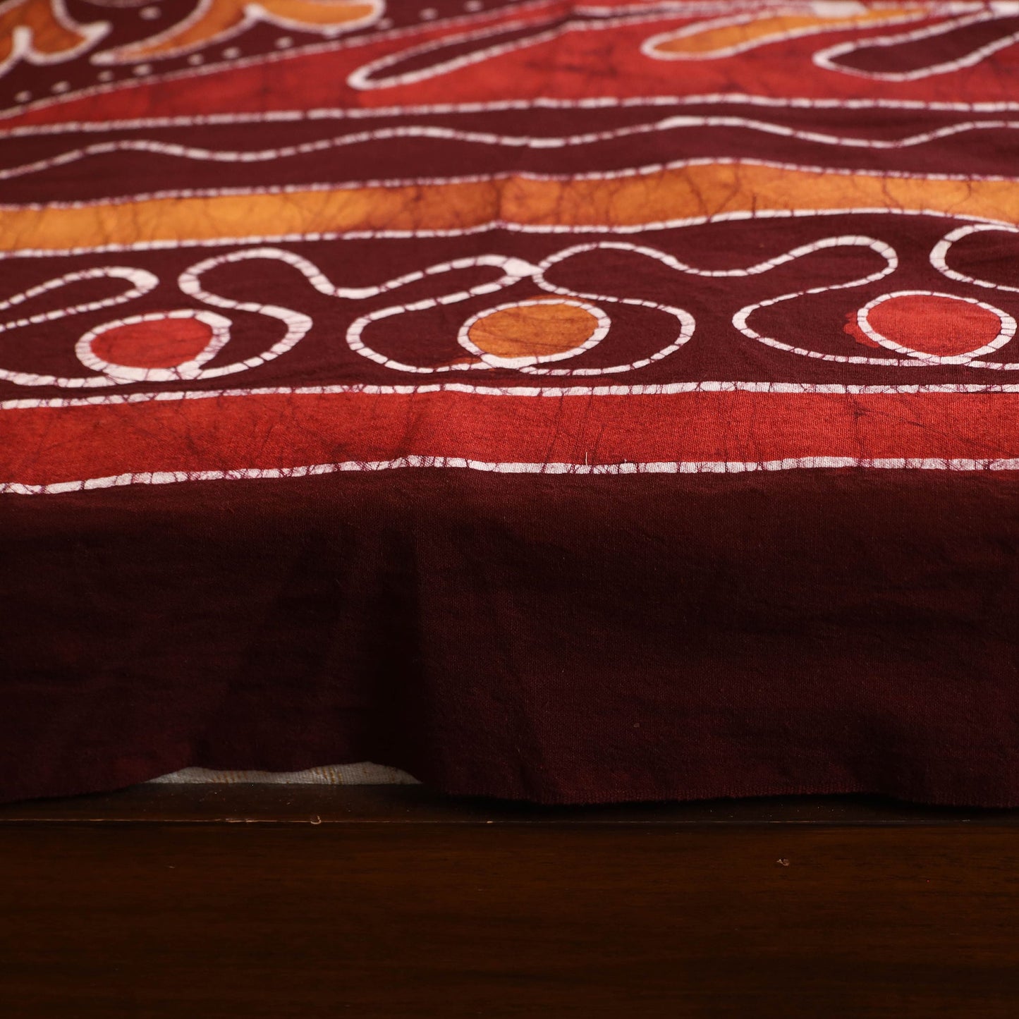 Hand Batik Printed Cotton Single Bed Cover (96 x 59 in) 85