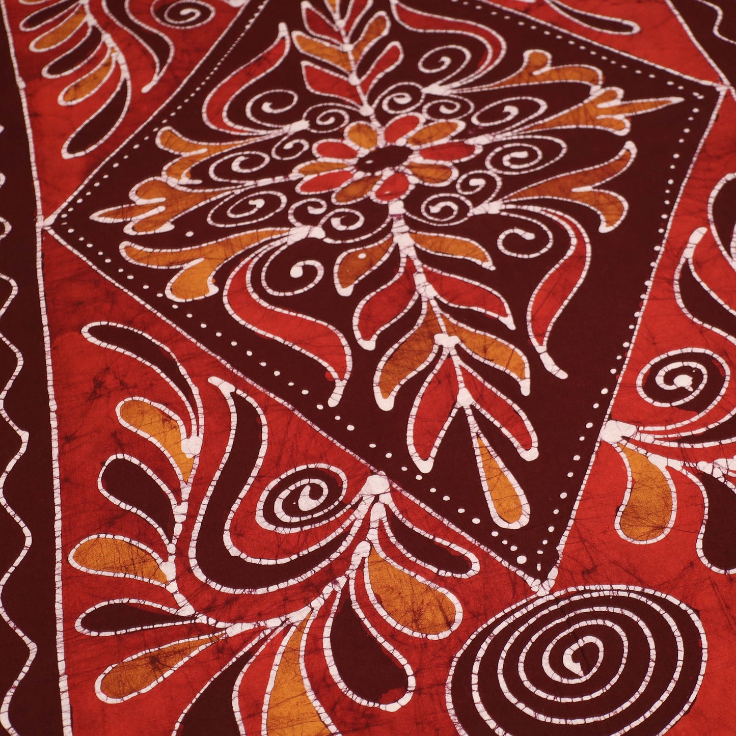 Hand Batik Printed Cotton Single Bed Cover (96 x 59 in) 85