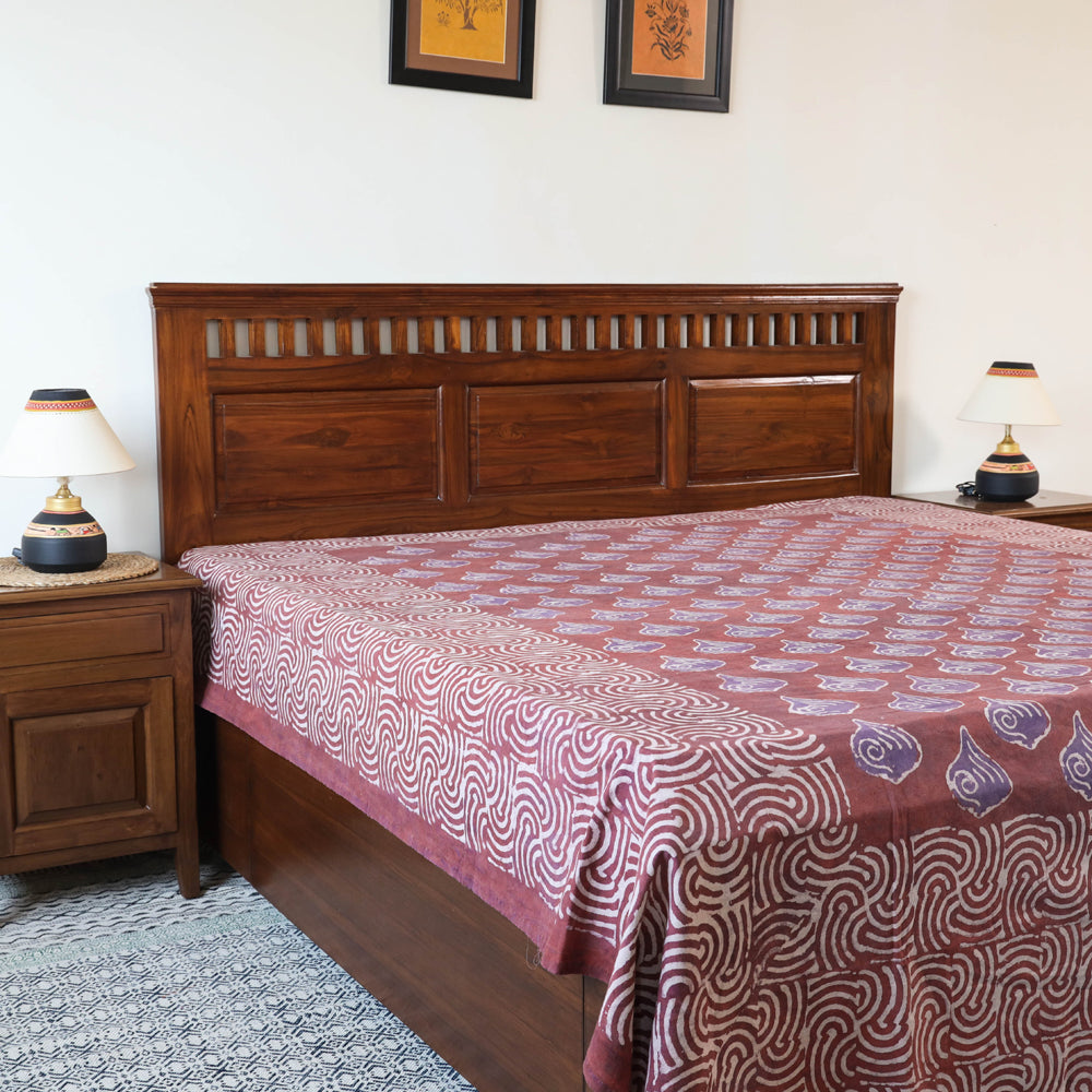 Block Art Print Cotton Double Bindaas Bed Sheet