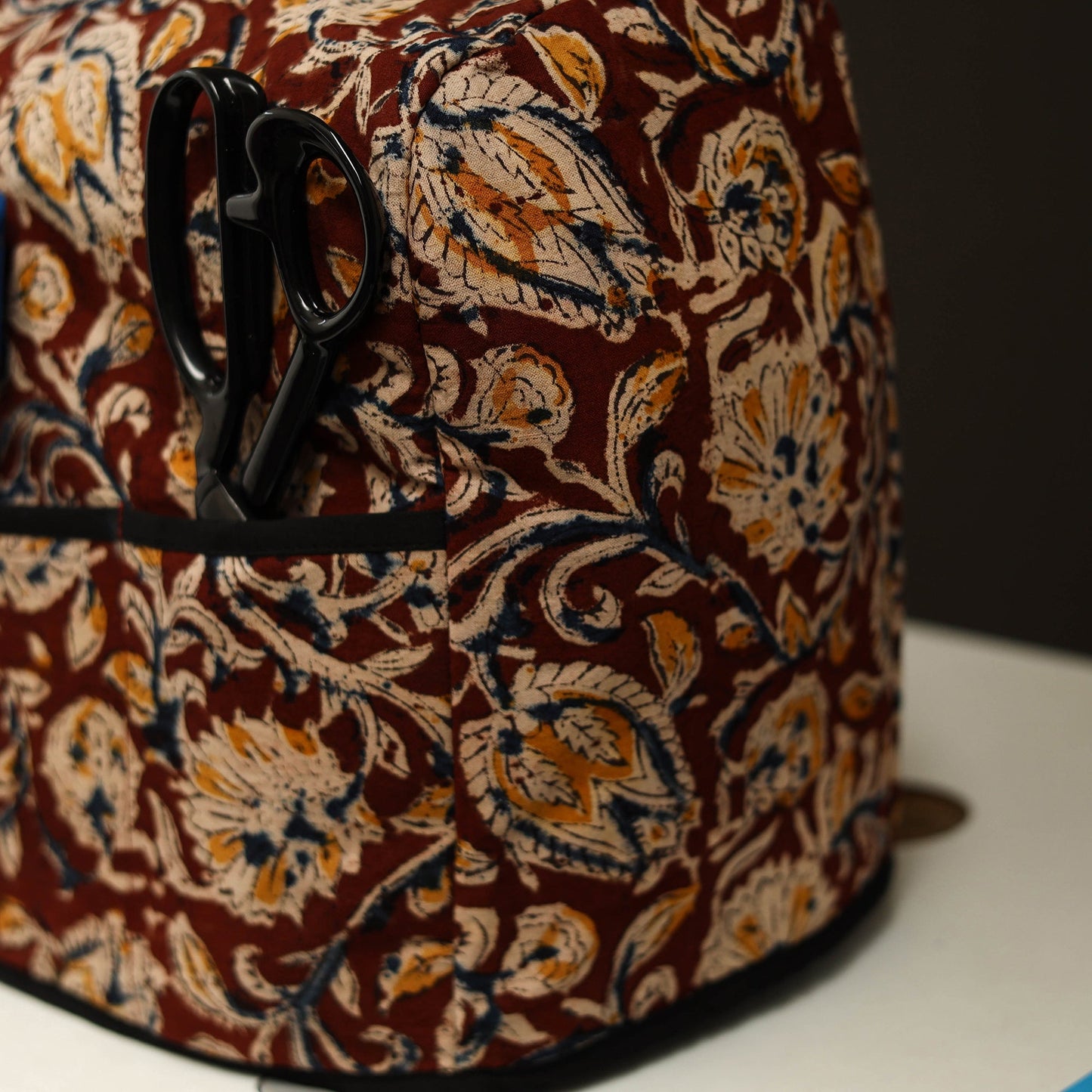 Maroon Handcrafted Cotton Sewing Machine Cover
