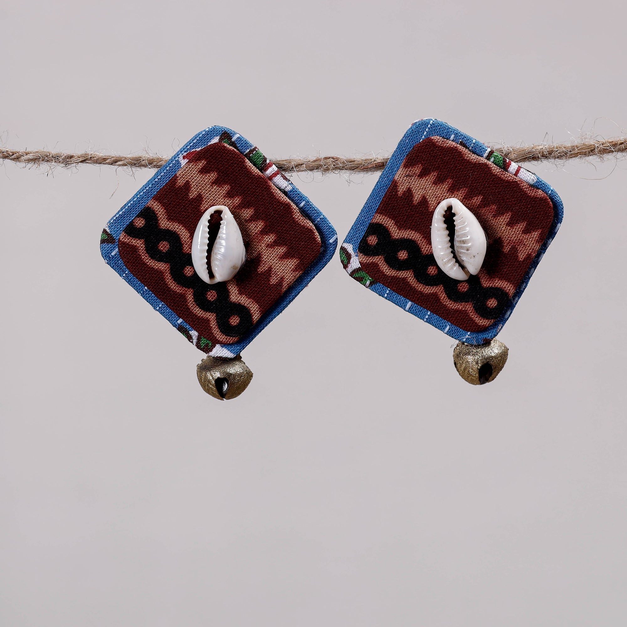 Maroon - Shifa Fabart Handmade Pearl Earrings
