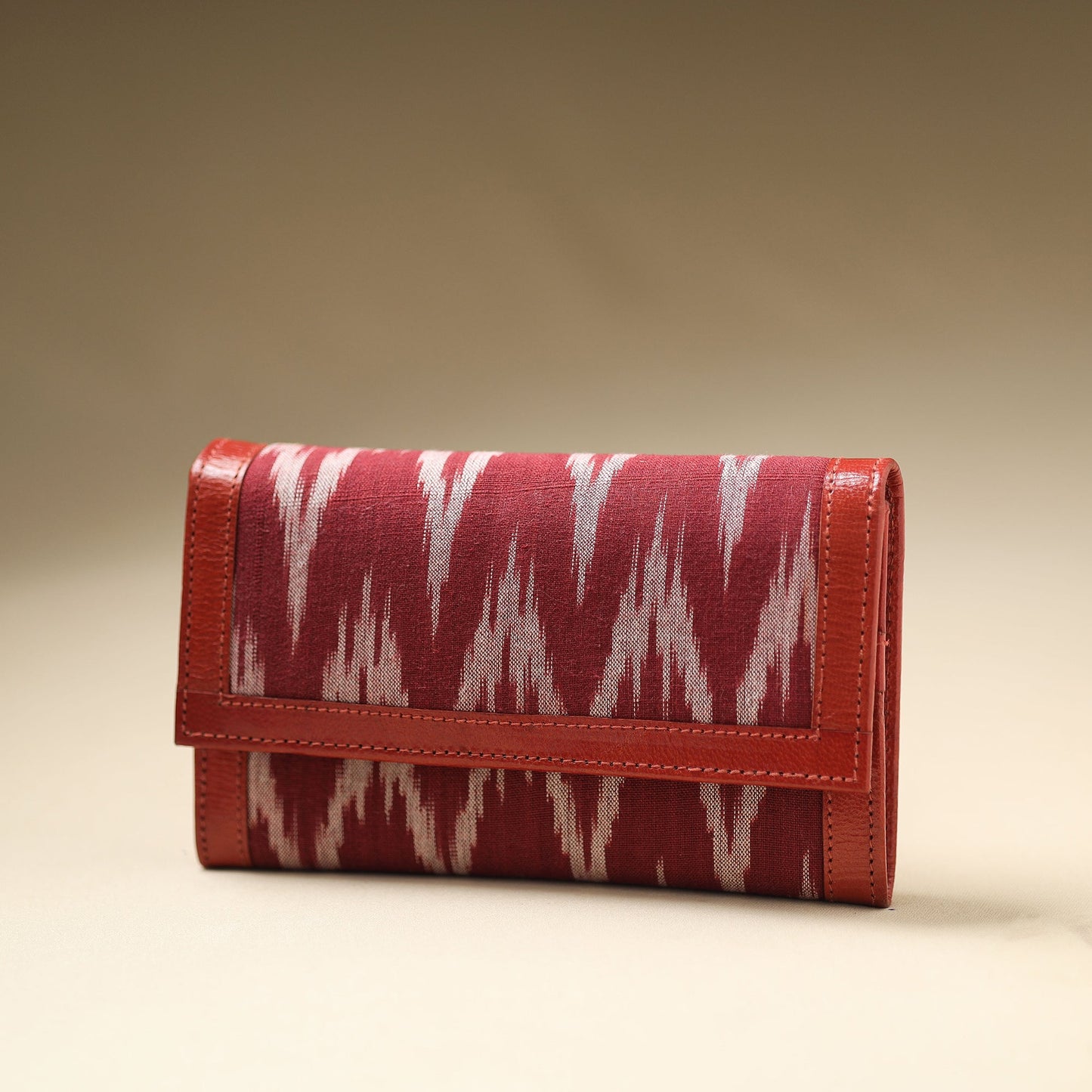 Handcrafted Ikat Weave Leather Wallet