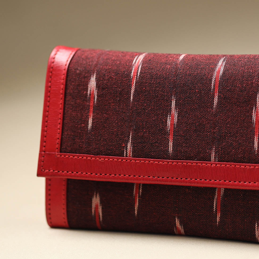 Handcrafted Ikat Weave Leather Wallet