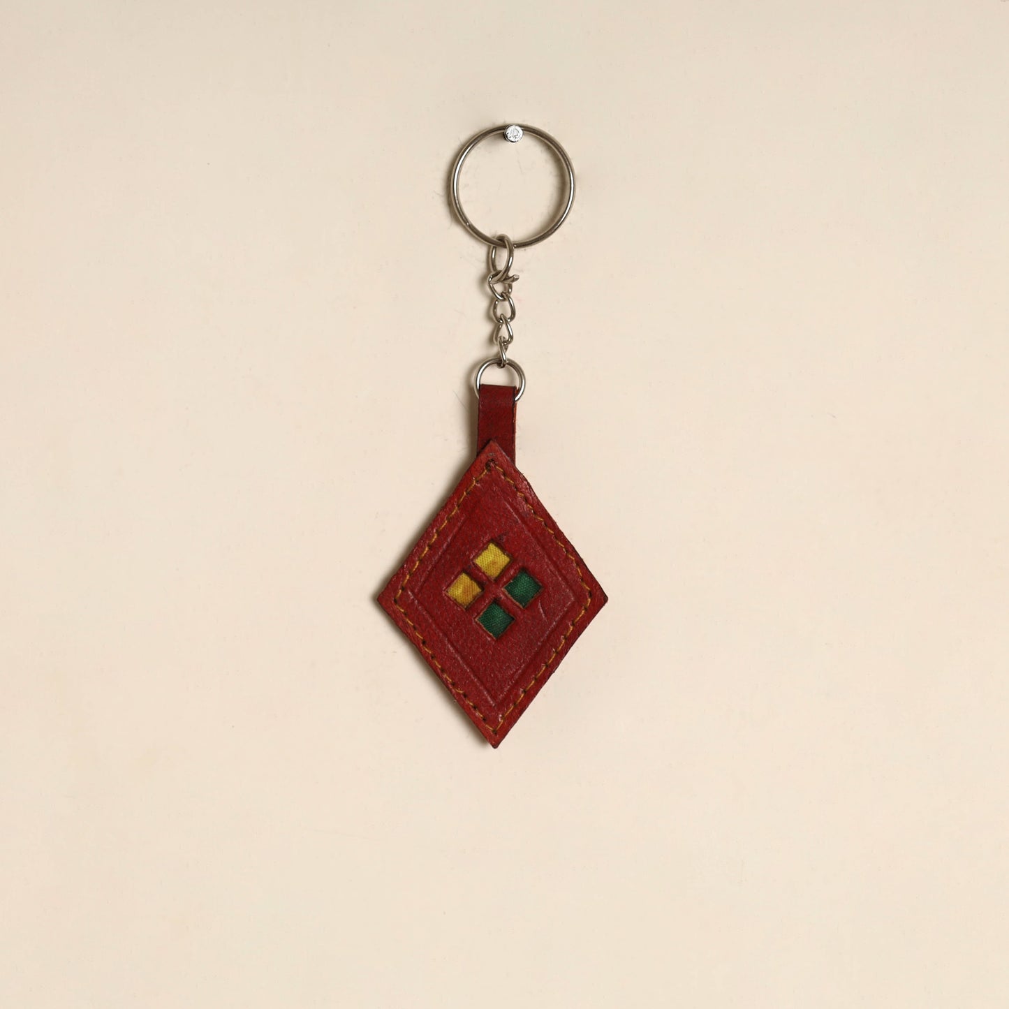 Handcrafted kutch leather keychain 15