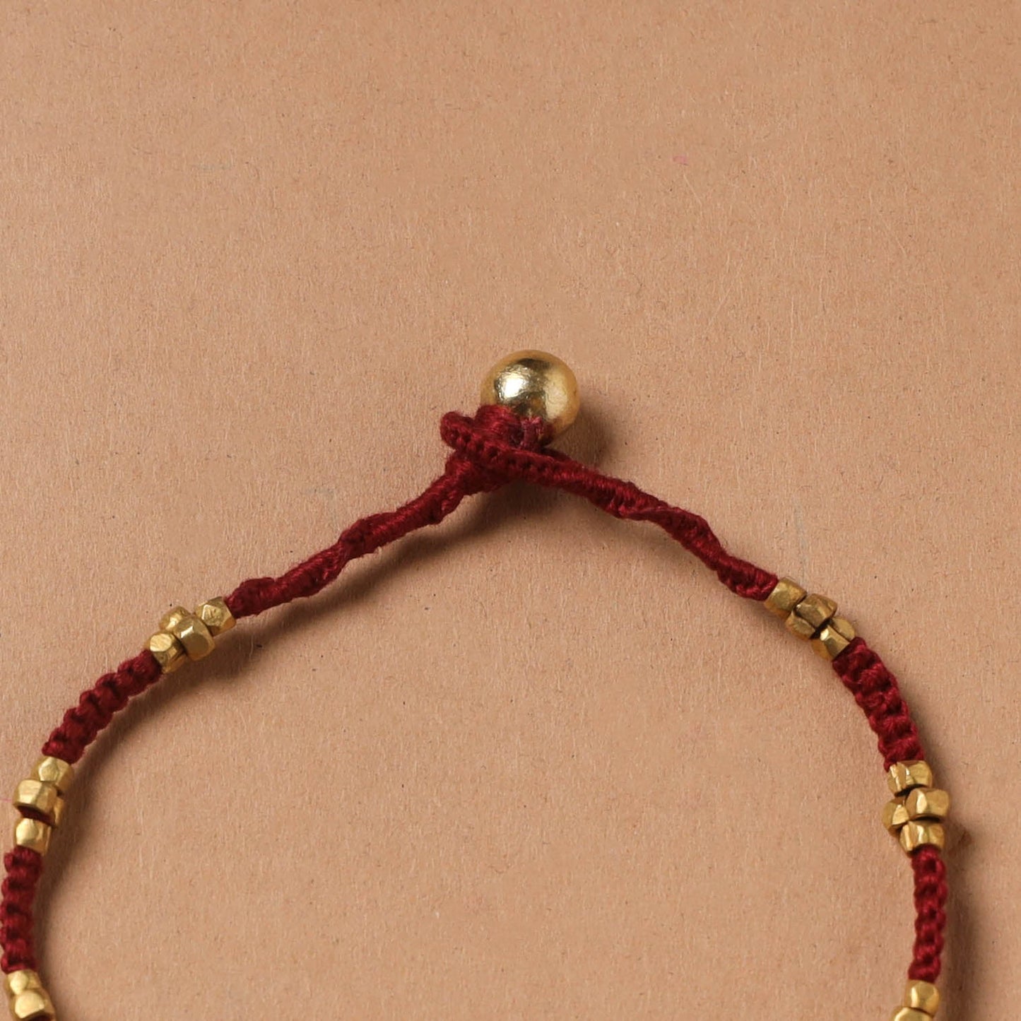 Handcrafted odisha dokra beads threadwork tribal anklet 21