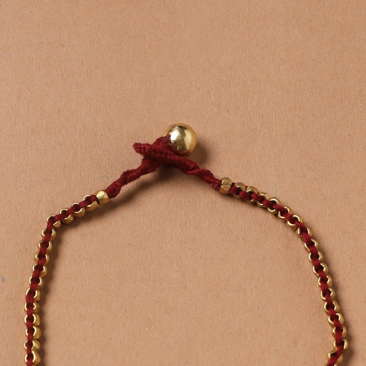 Handcrafted odisha dokra beads threadwork tribal anklet 22