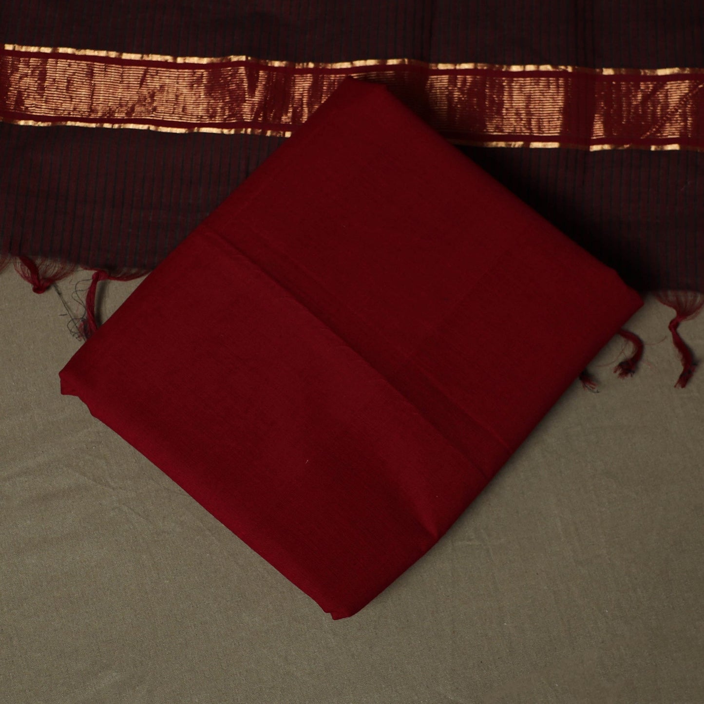 Handloom cotton mangalagiri 3pc unstitched dress material