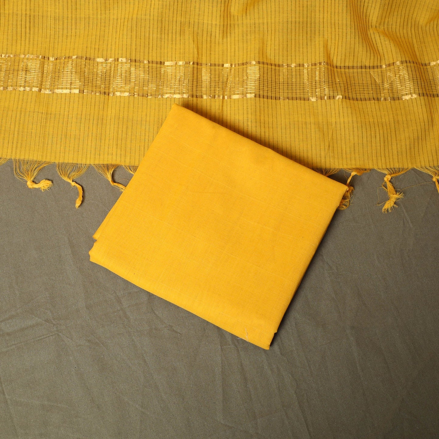 Handloom cotton mangalagiri 3pc unstitched dress material
