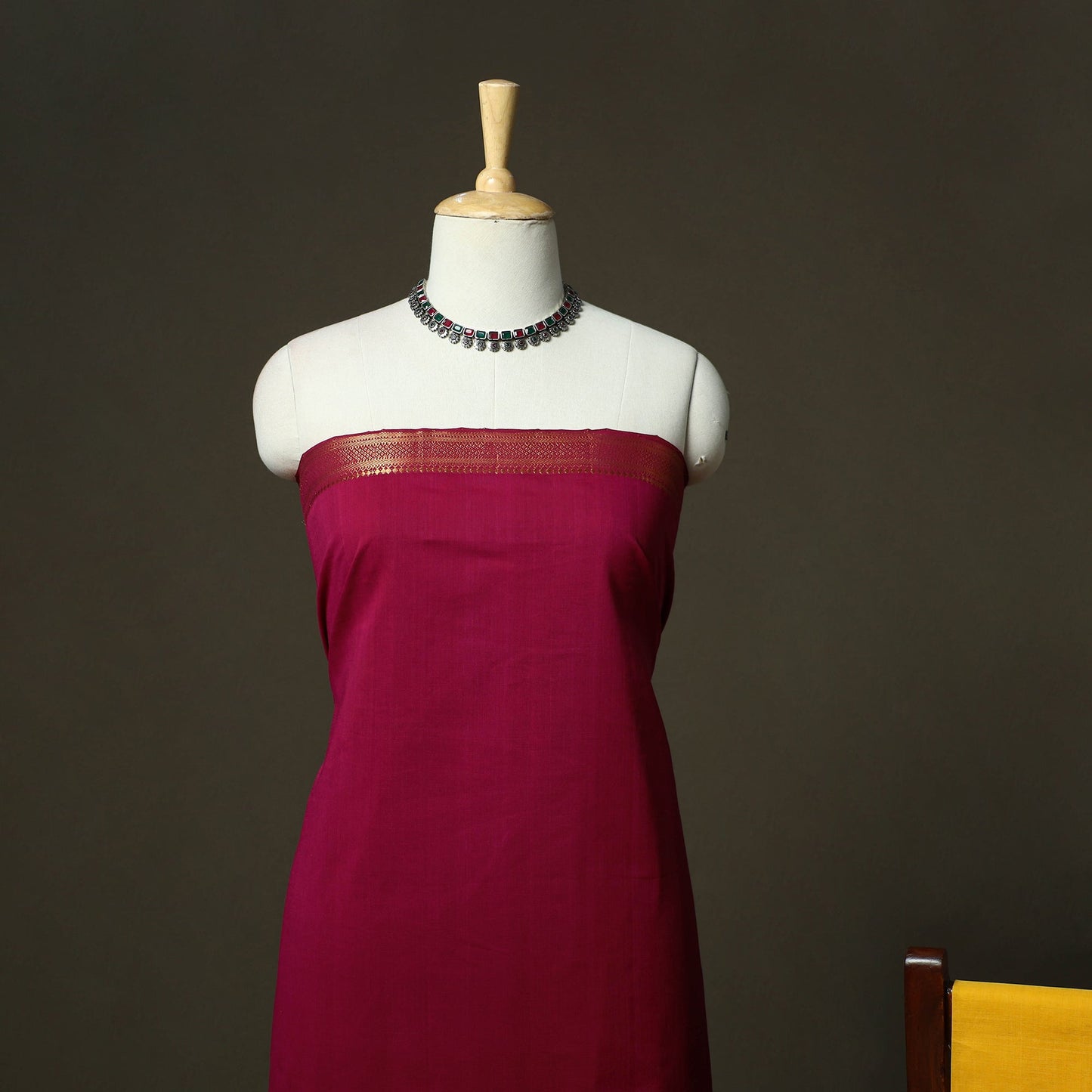 Handloom cotton mangalagiri 3pc unstitched dress material