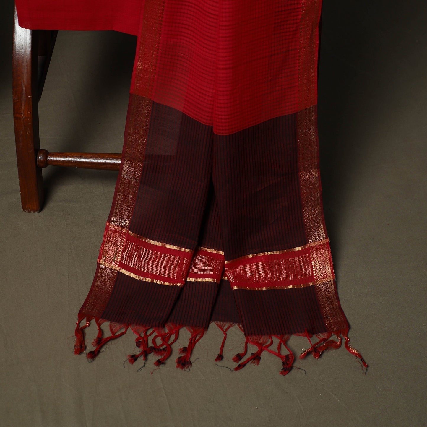 Handloom cotton mangalagiri 3pc unstitched dress material
