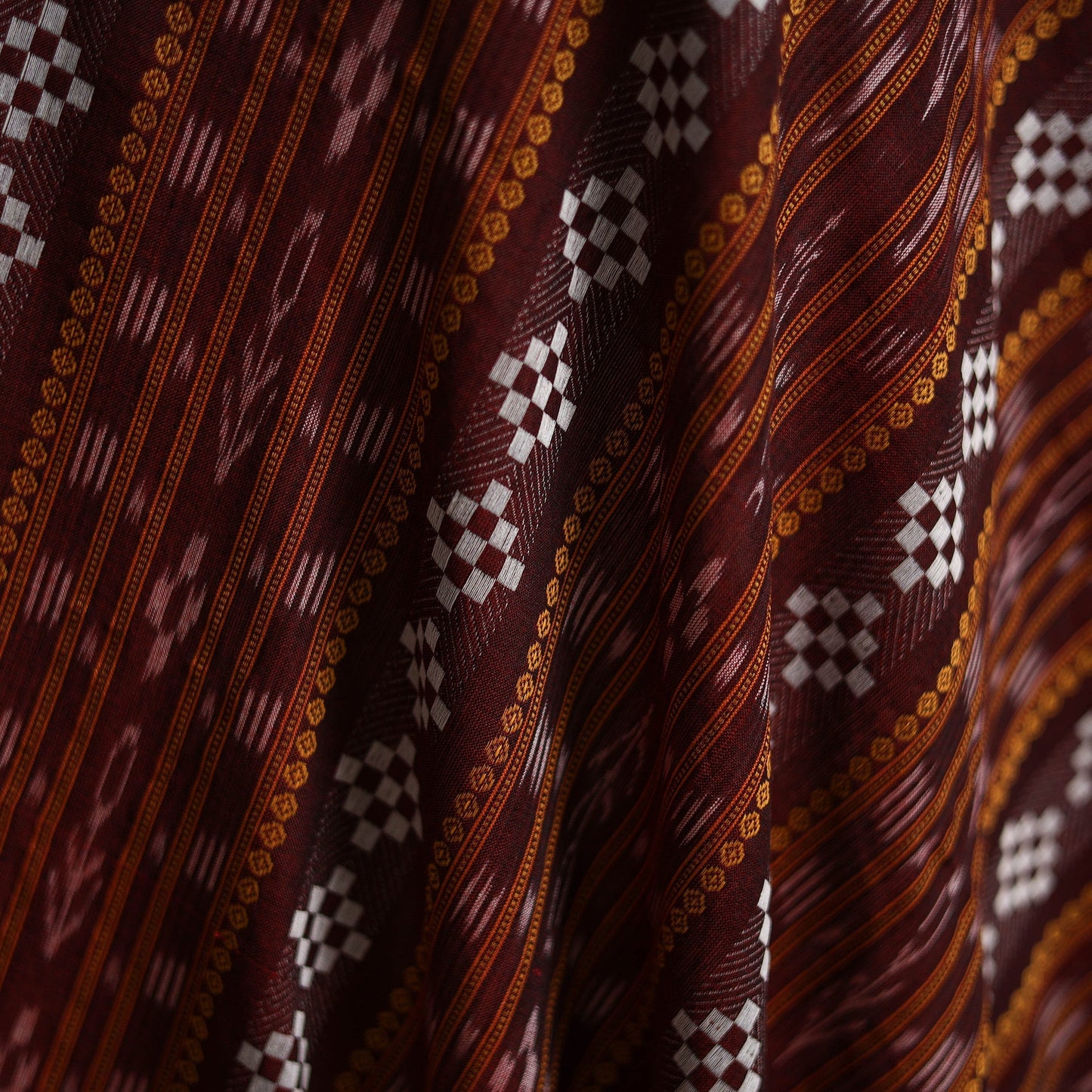 Handloom cotton sambalpuri dabi ikat fabric 04 - handcrafted