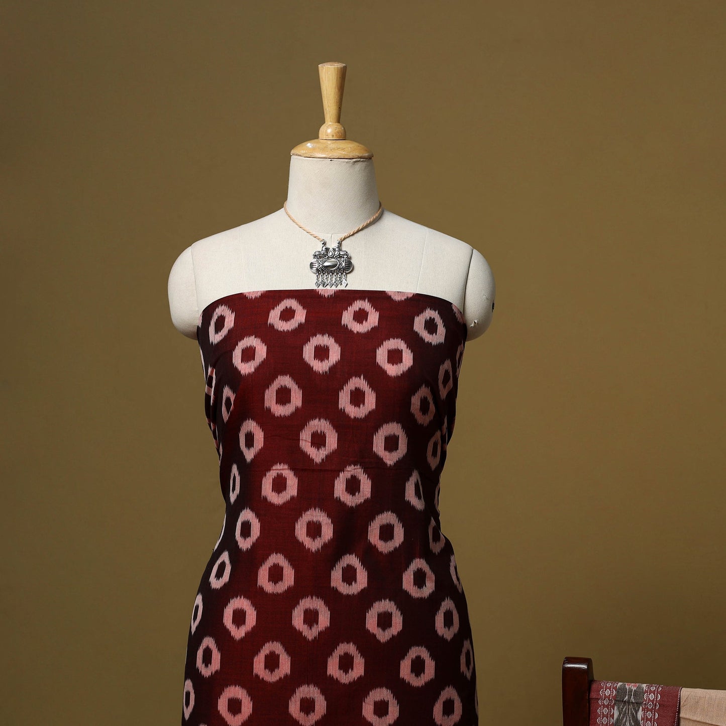 Handloom pochampally ikat mercerised cotton 2pc unstitched