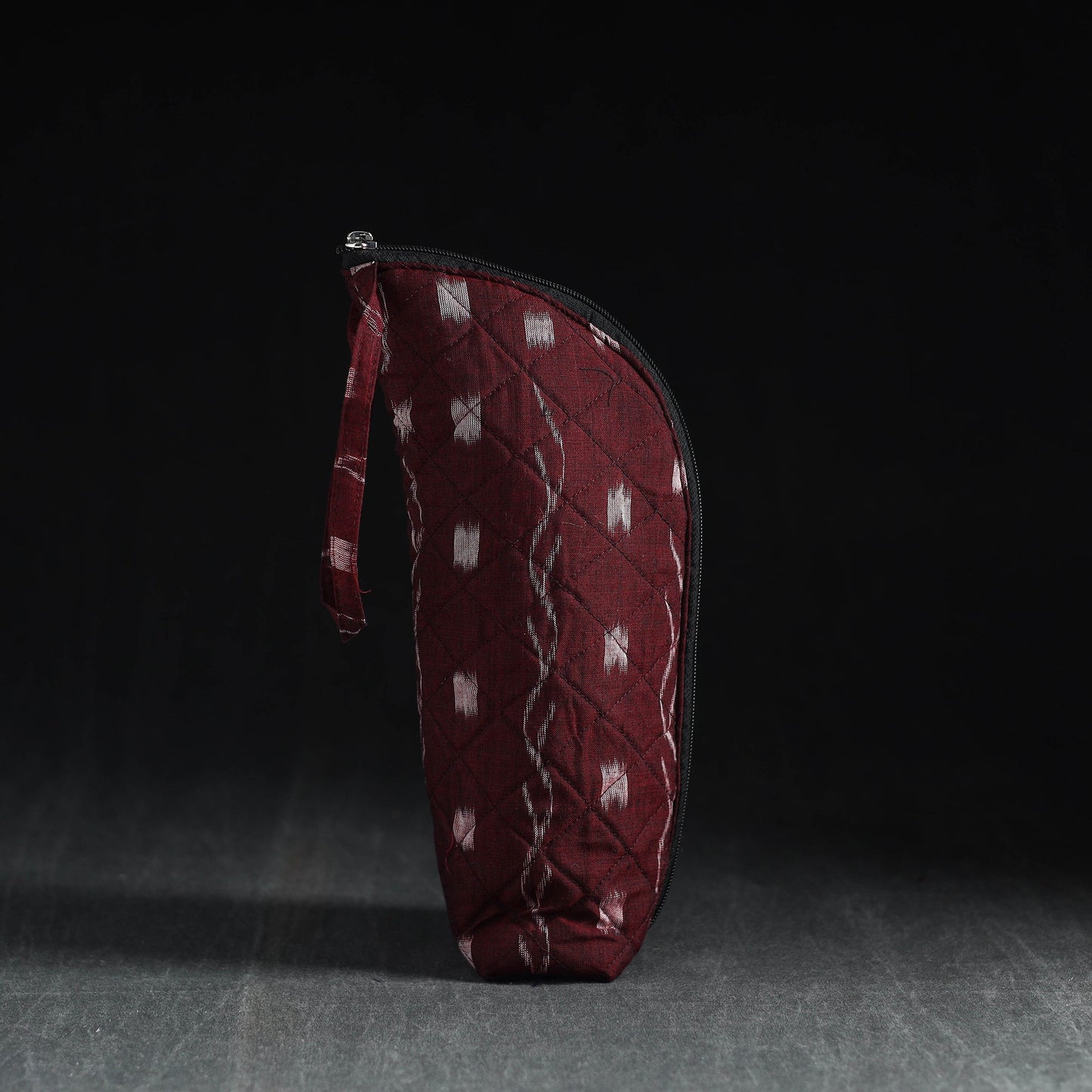 Maroon Handmade Cotton 1L Water Bottle Cover