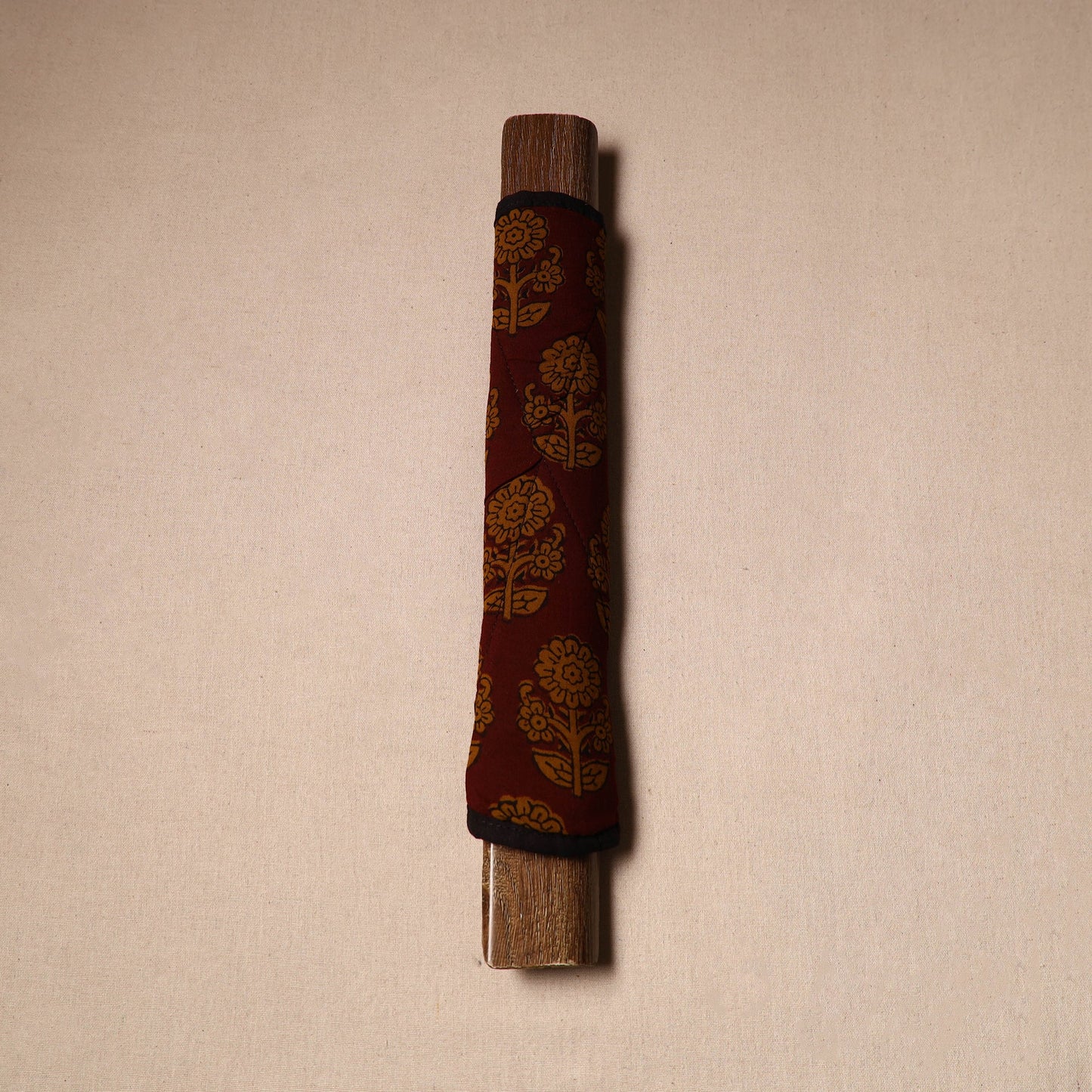 Buy Maroon Handmade Cotton Fridge Handle Cover