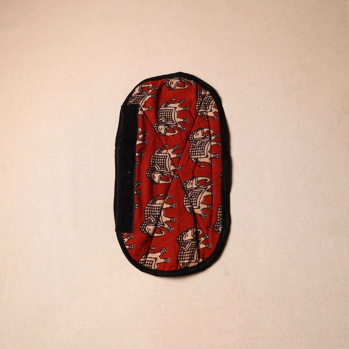 Buy Handmade Cotton Maroon Fridge Handle Cover